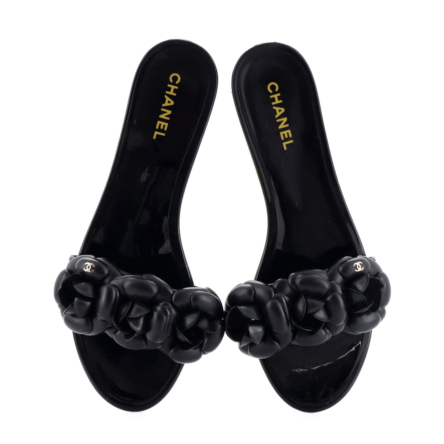 Women's Triple Camellia Mule Sandals Rubber