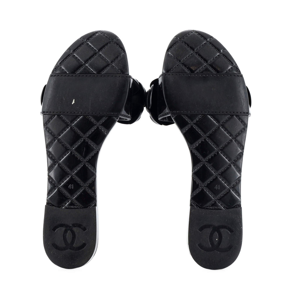 Women's Triple Camellia Mule Sandals Rubber