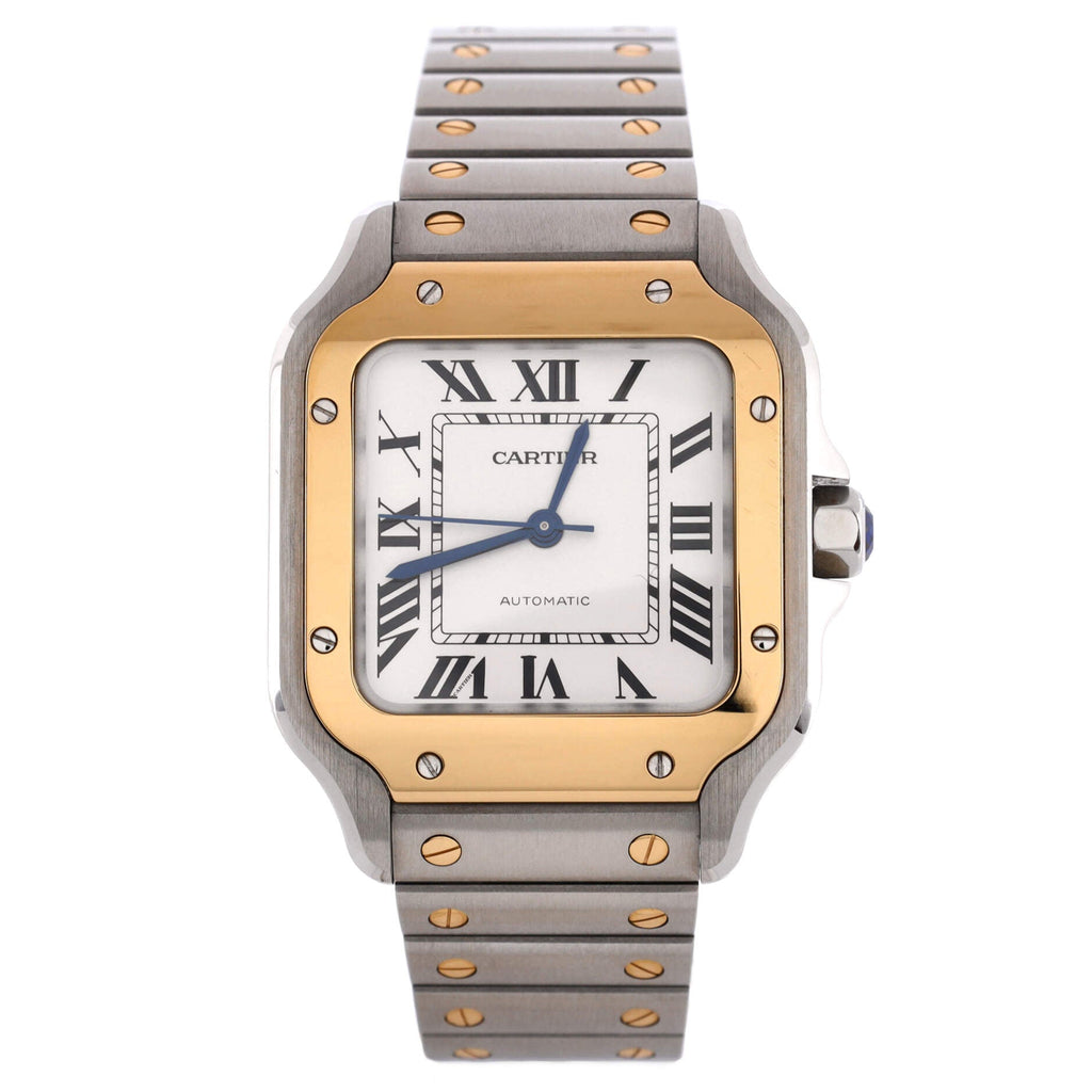Santos de Cartier Automatic Watch Stainless Steel and Yellow Gold 35