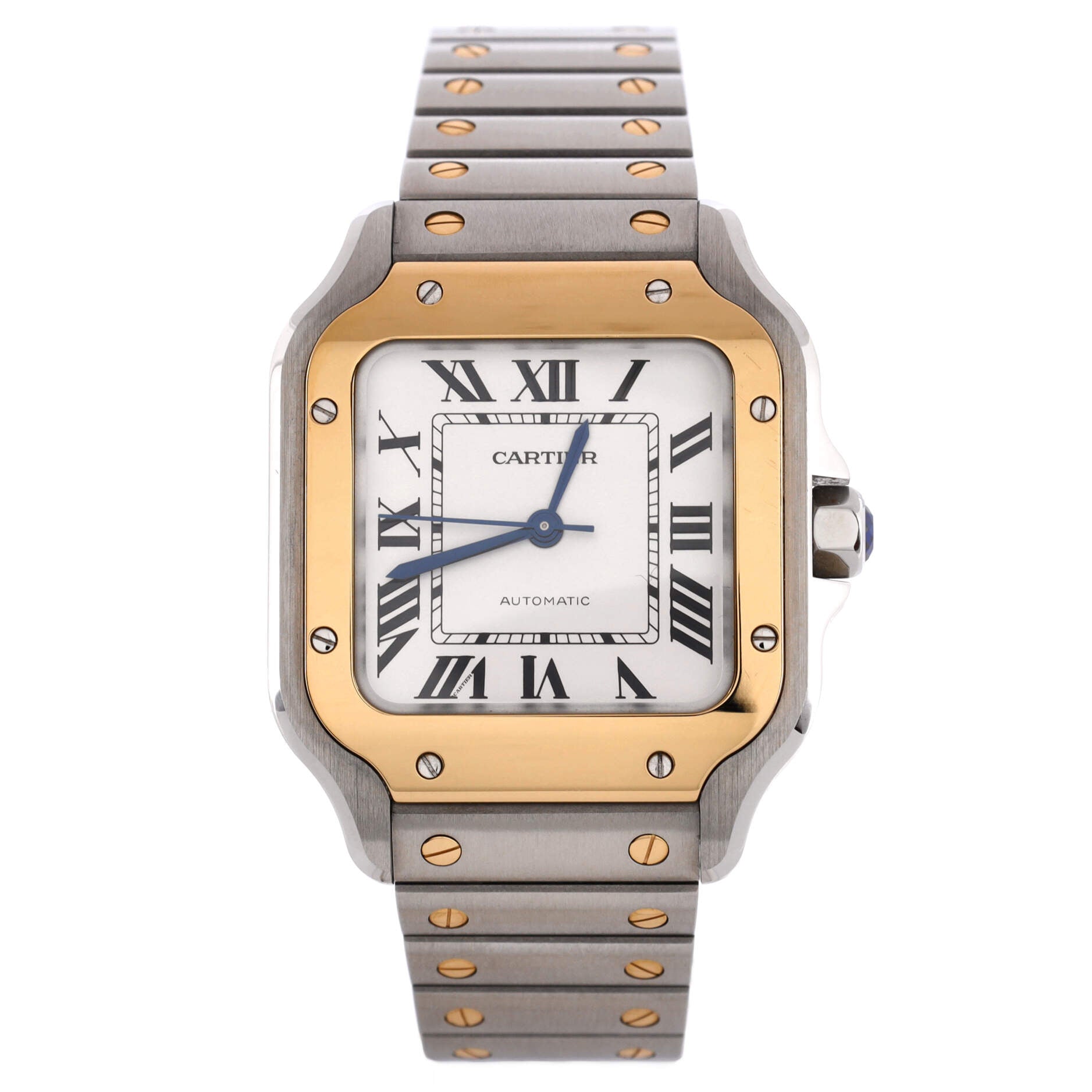 Santos de Cartier Automatic Watch Stainless Steel and Yellow Gold 35