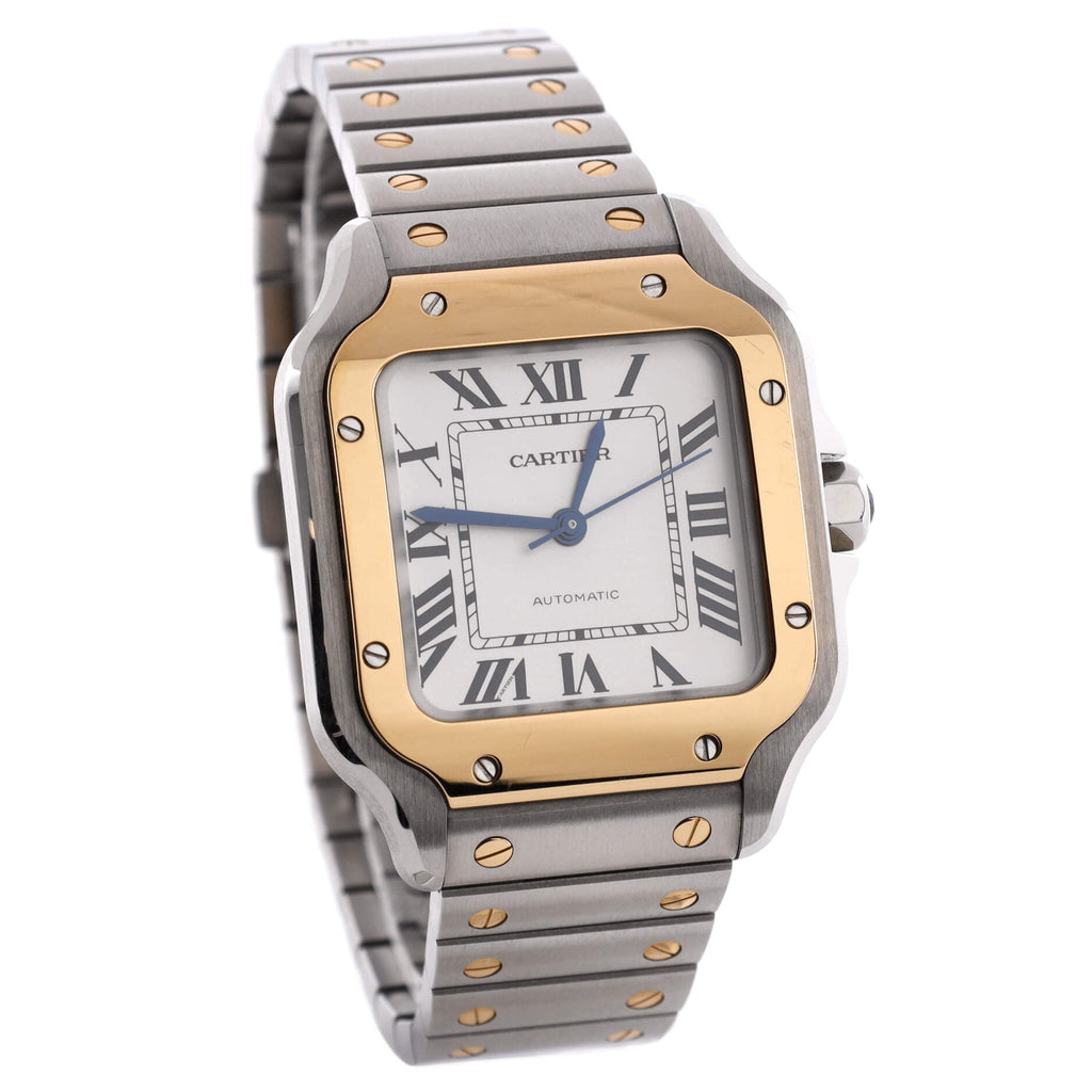 Santos de Cartier Automatic Watch Stainless Steel and Yellow Gold 35