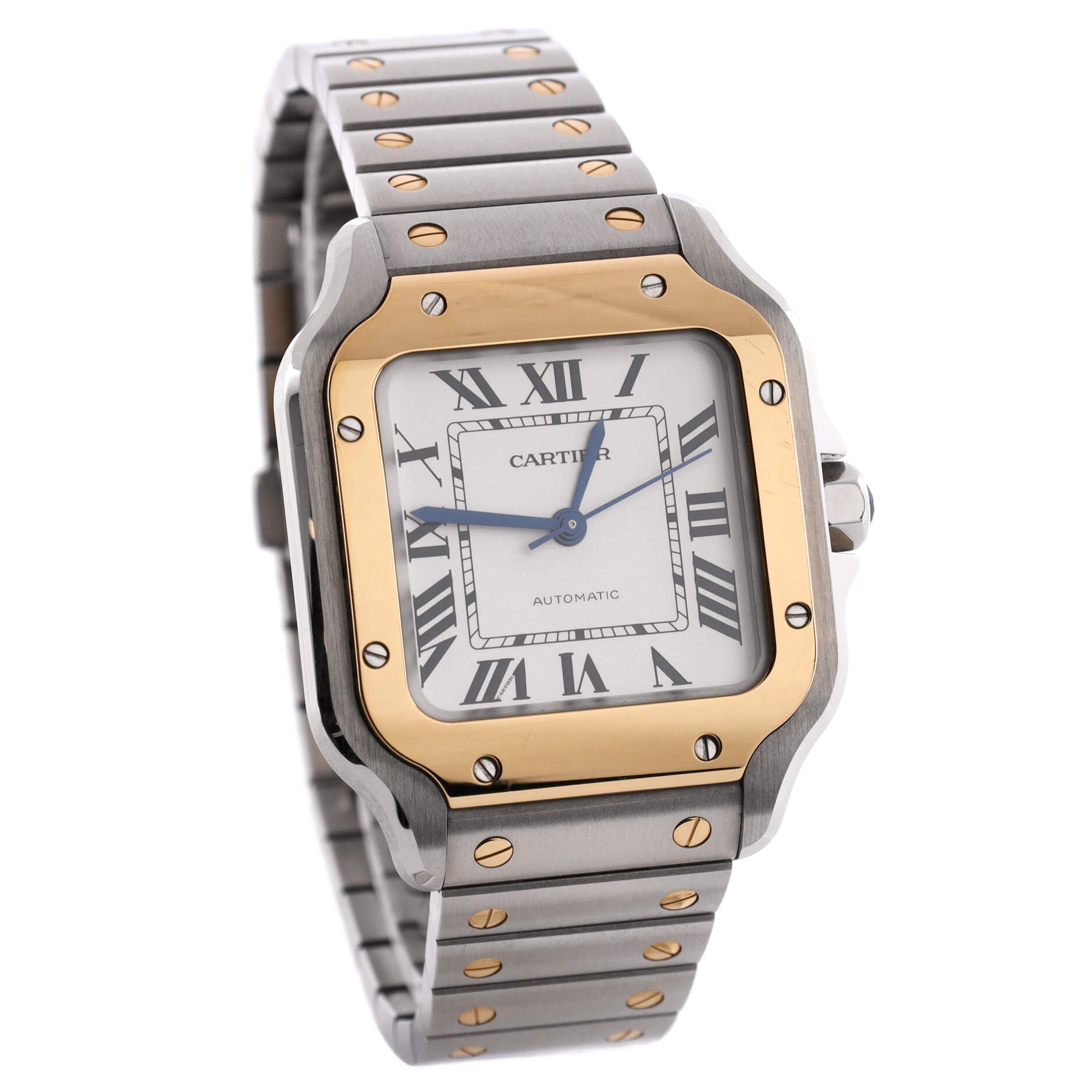 Santos de Cartier Automatic Watch Stainless Steel and Yellow Gold 35
