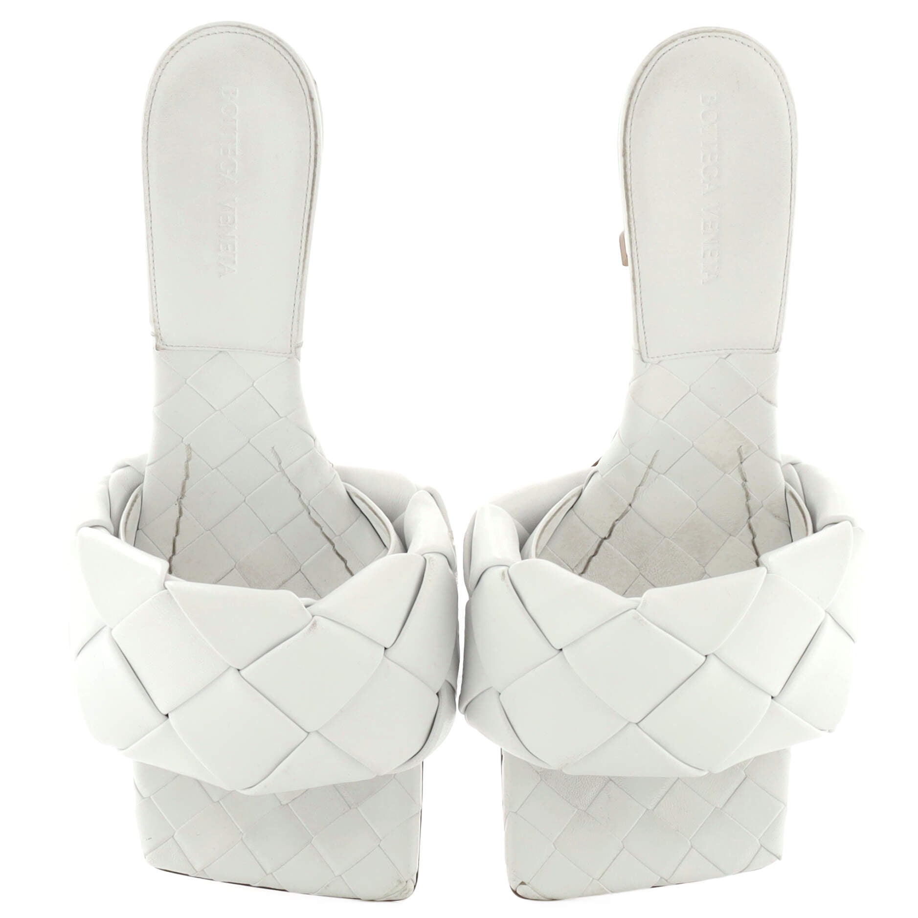 Women's Lido Heeled Sandals Maxi Intrecciato Leather