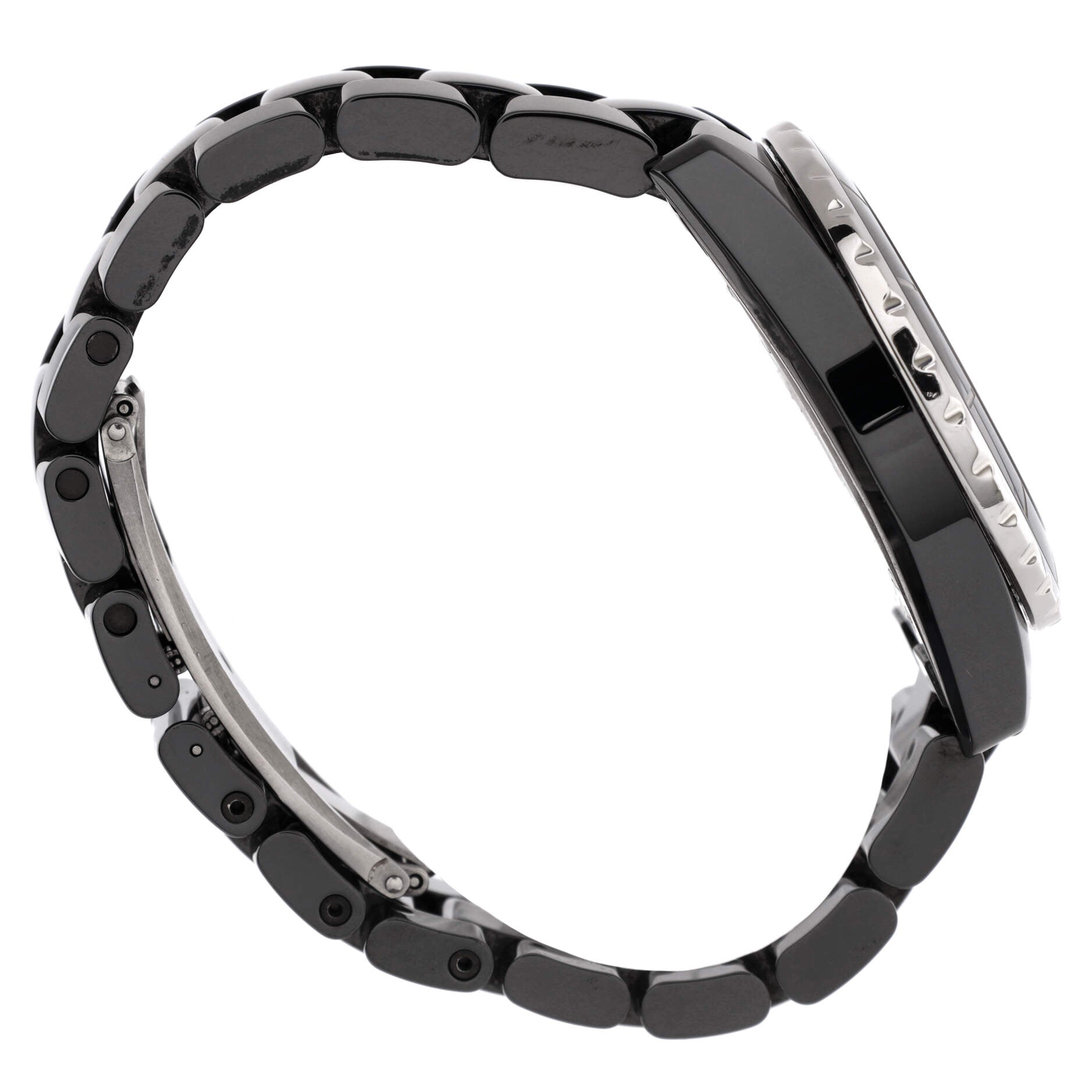 J12 Automatic Watch Ceramic and Stainless Steel with Diamond Markers 38