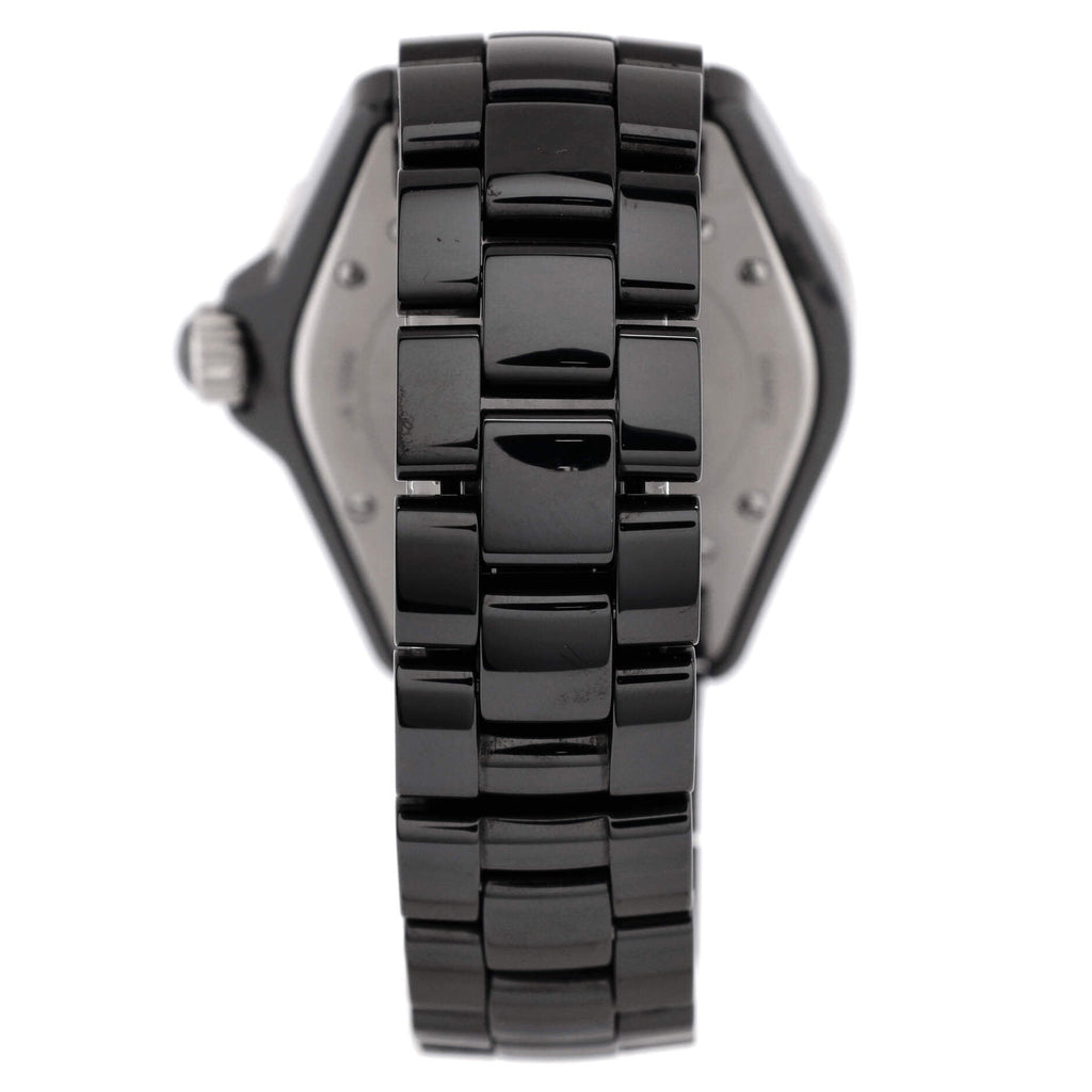 J12 Automatic Watch Ceramic and Stainless Steel with Diamond Markers 38