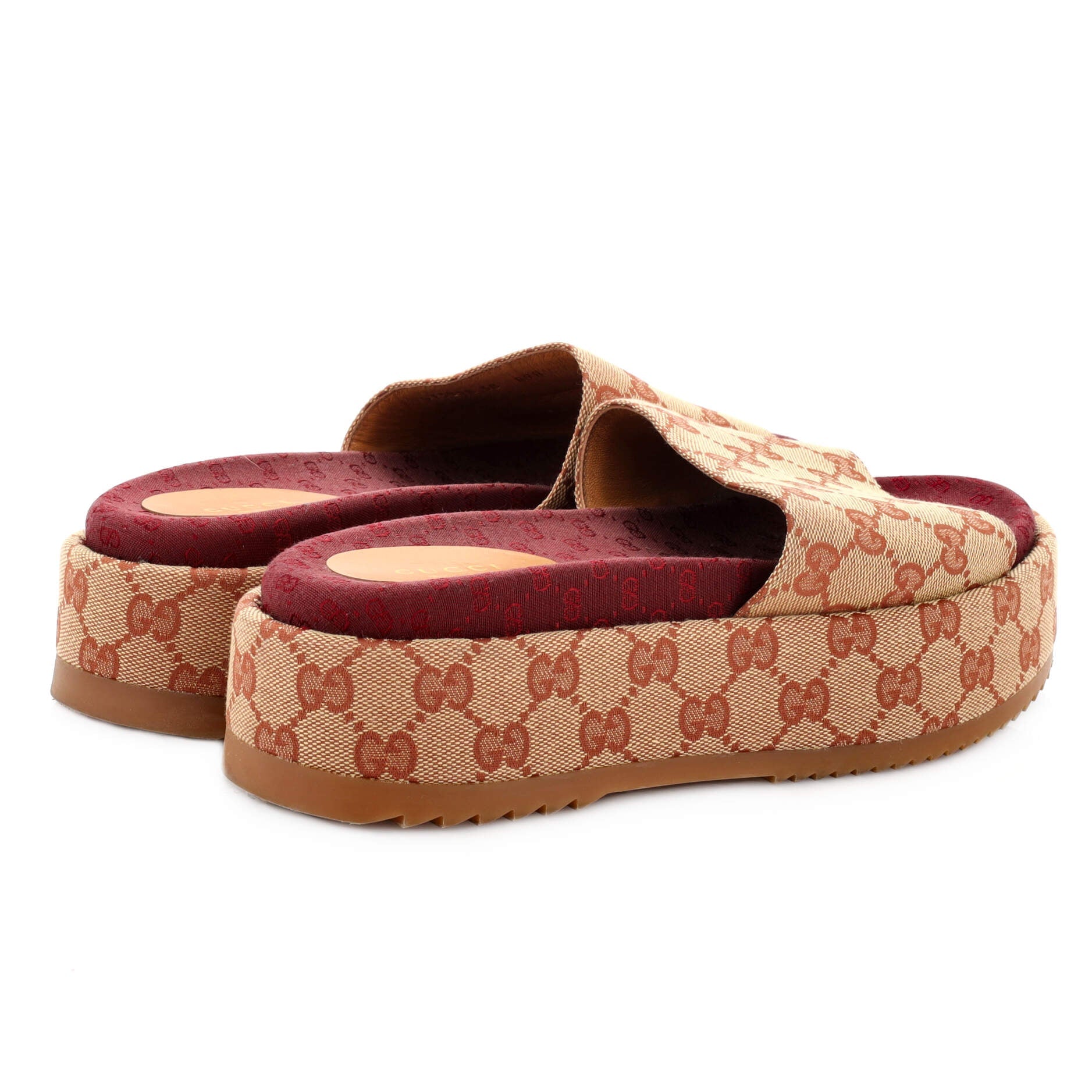 Women's Angelina Platform Slide Sandals GG Canvas