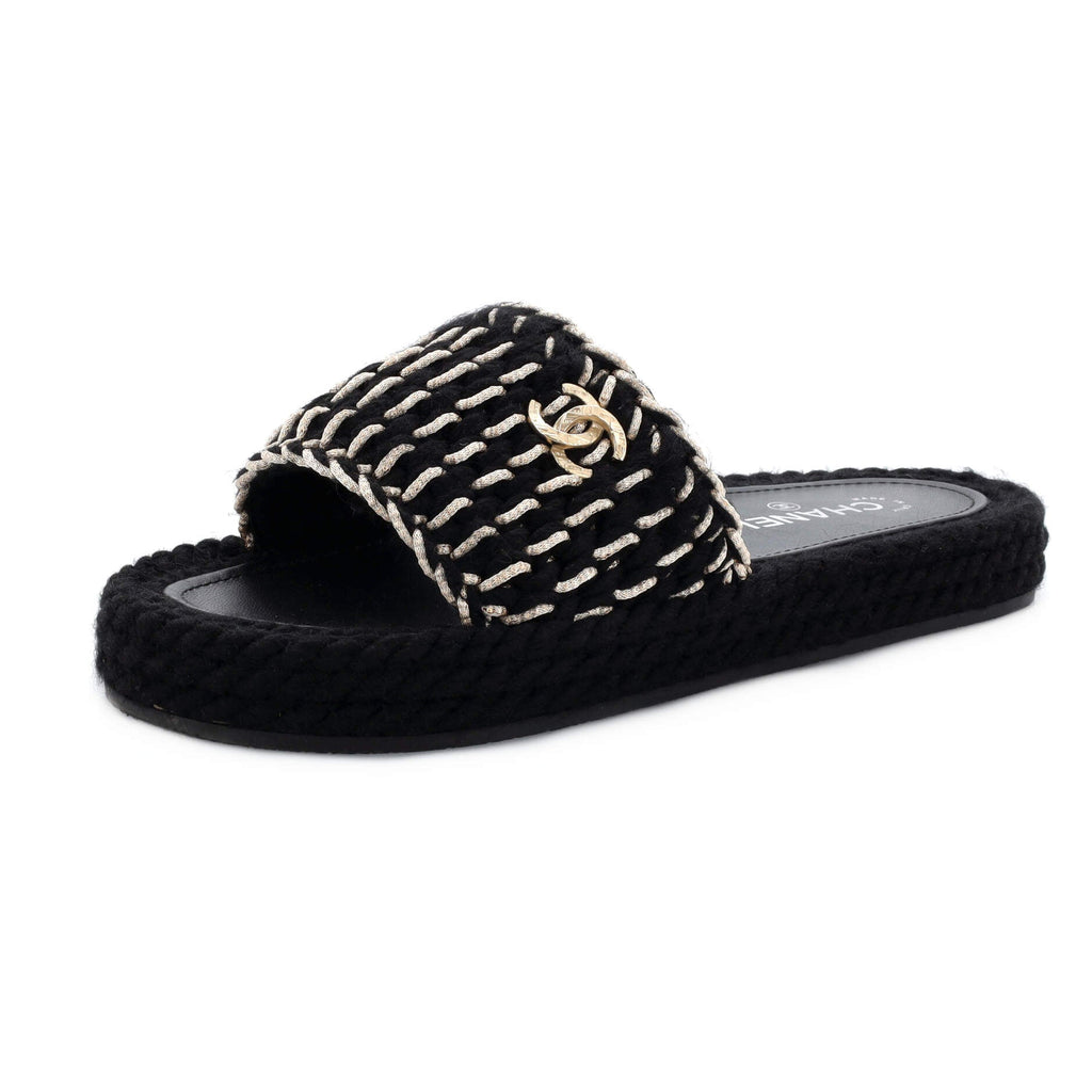 Women's CC Slide Sandals Braided Knit