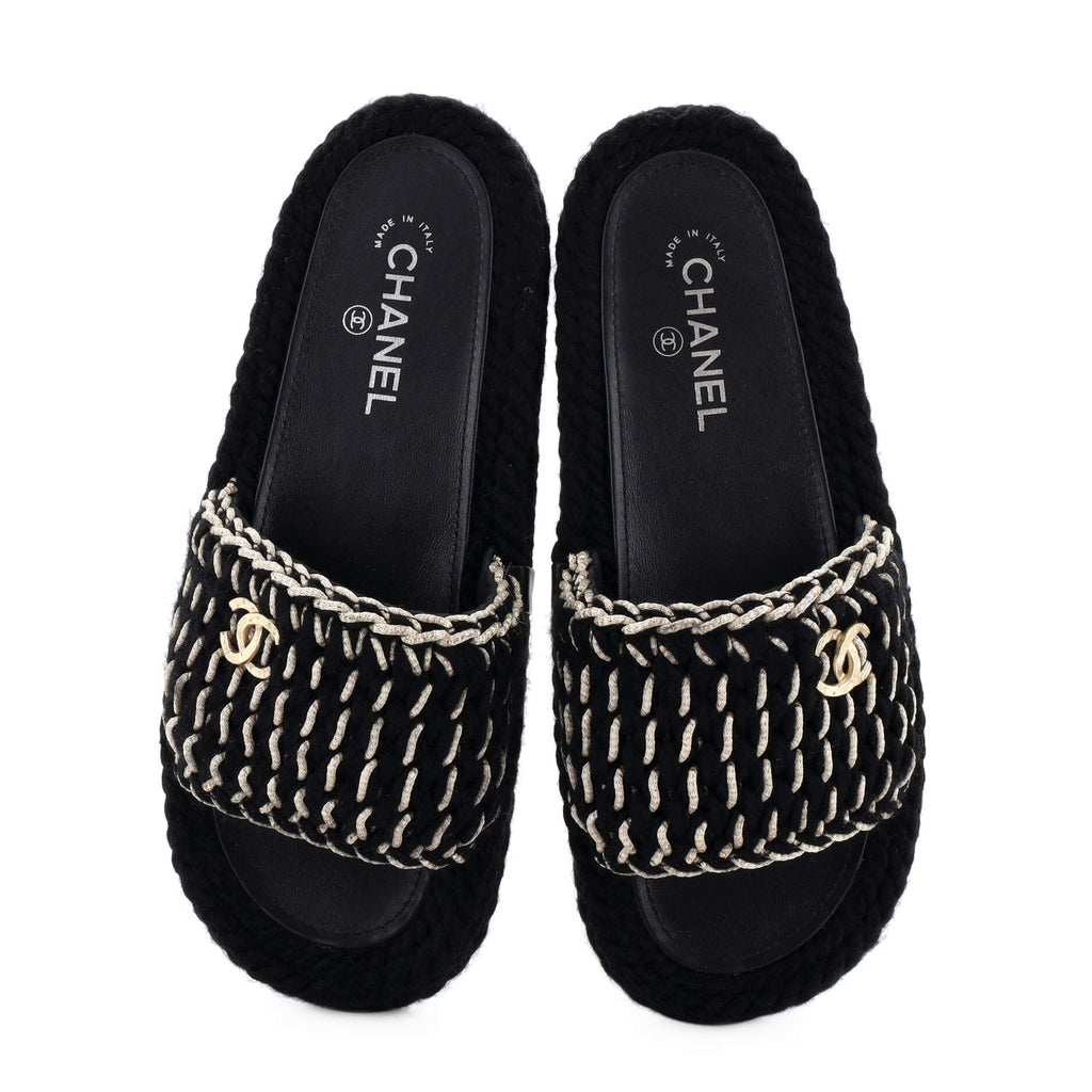Women's CC Slide Sandals Braided Knit