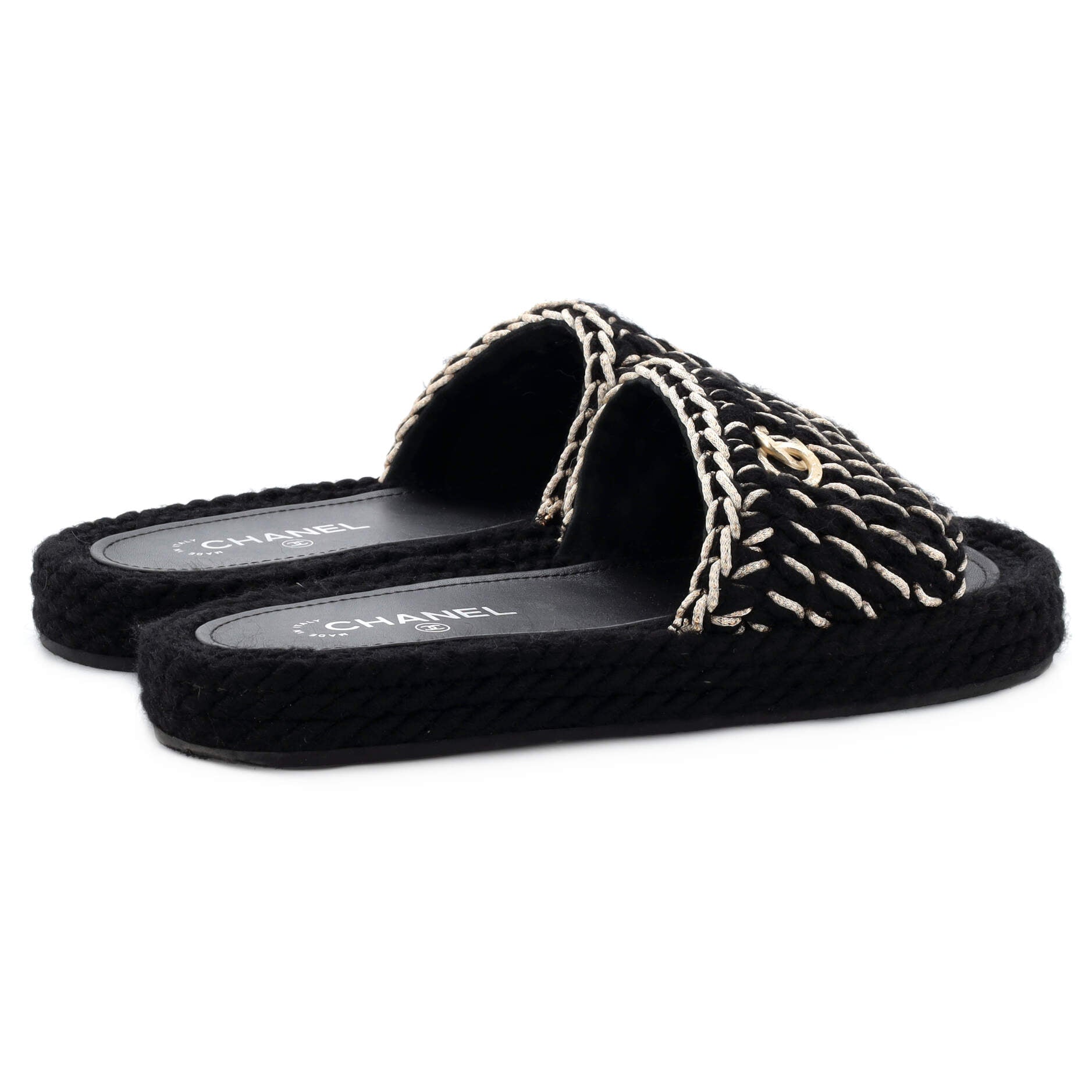 Women's CC Slide Sandals Braided Knit