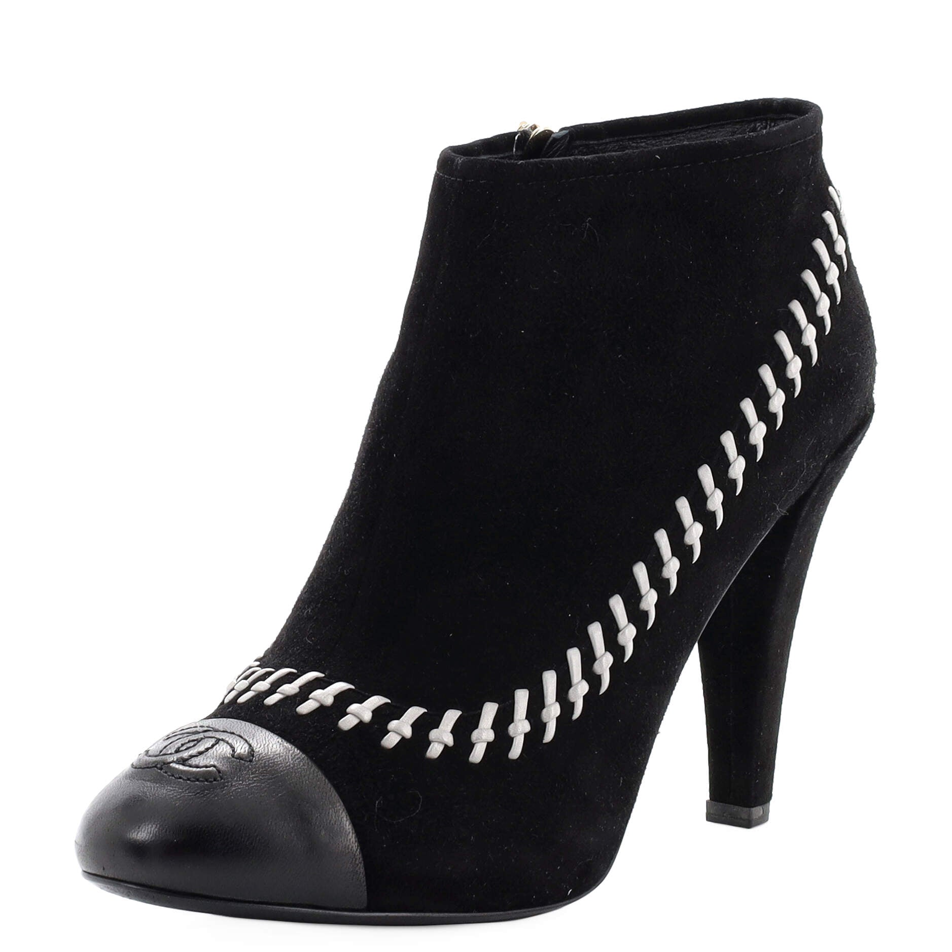 Women's CC Ankle Boots Whipstitch Suede