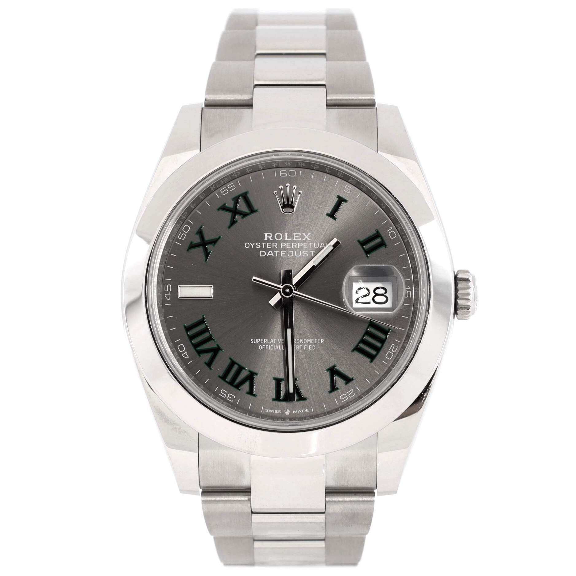 Oyster Perpetual Datejust Wimbledon Automatic Watch Stainless Steel 41