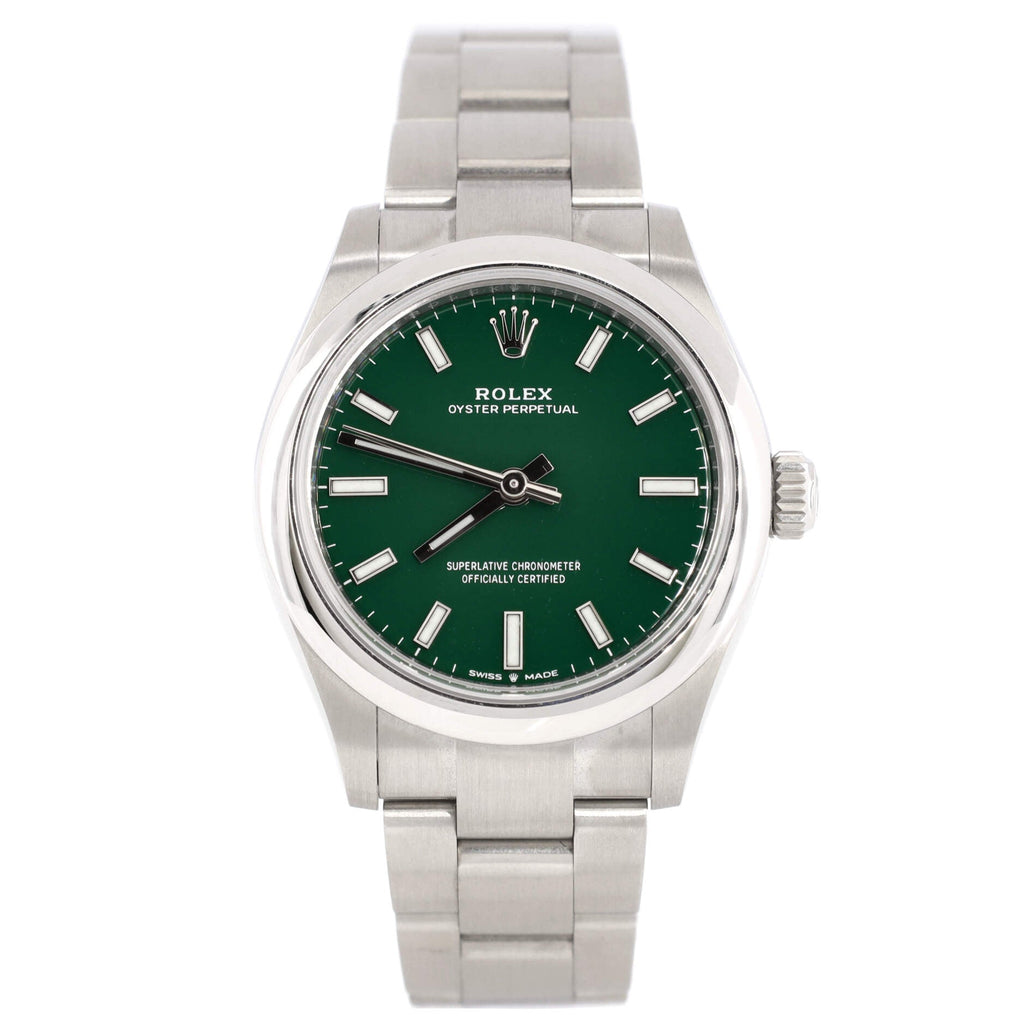 Oyster Perpetual Green Automatic Watch Stainless Steel 31