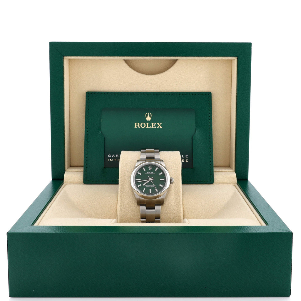 Oyster Perpetual Green Automatic Watch Stainless Steel 31