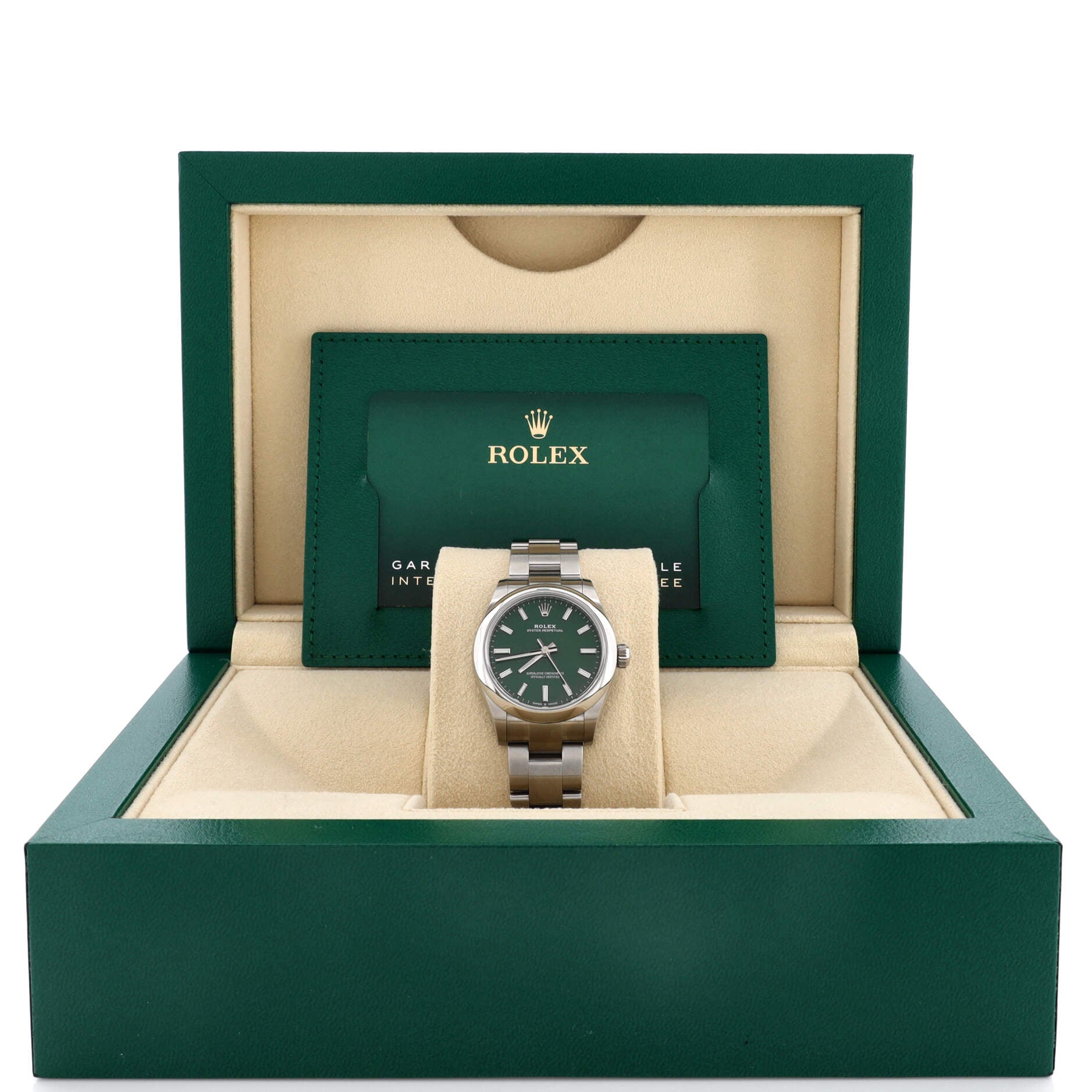 Oyster Perpetual Green Automatic Watch Stainless Steel 31