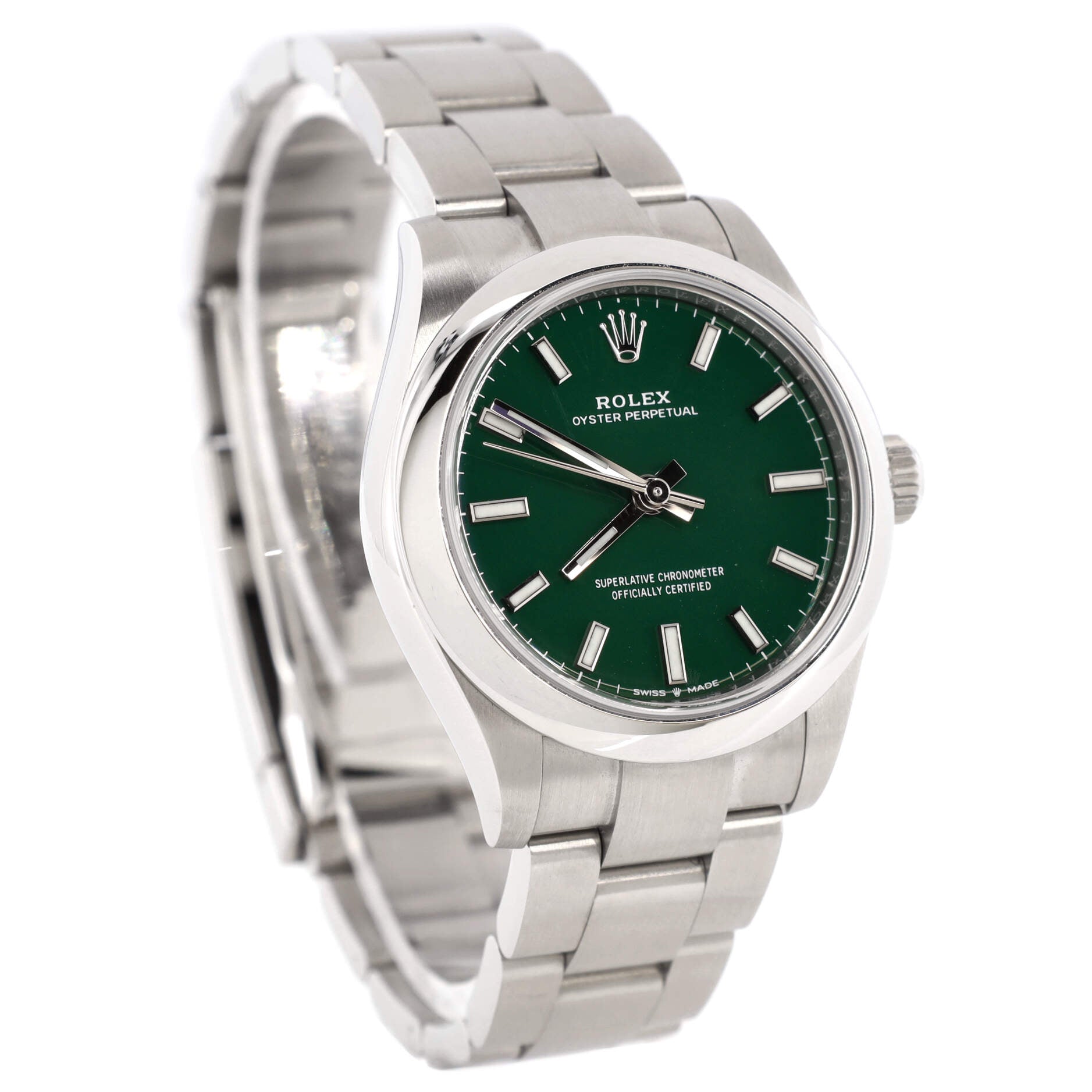 Oyster Perpetual Green Automatic Watch Stainless Steel 31