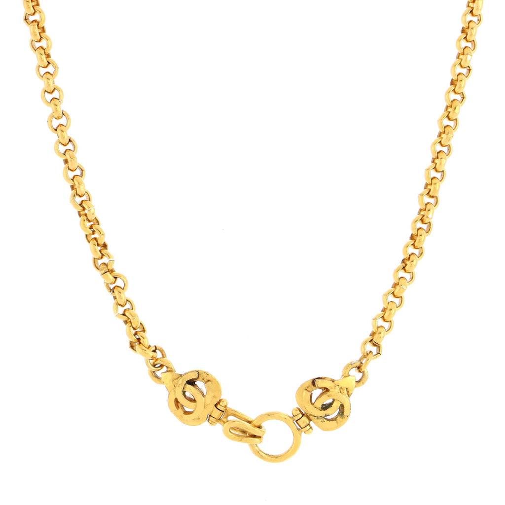 Vintage Heart Clasp Necklace Metal