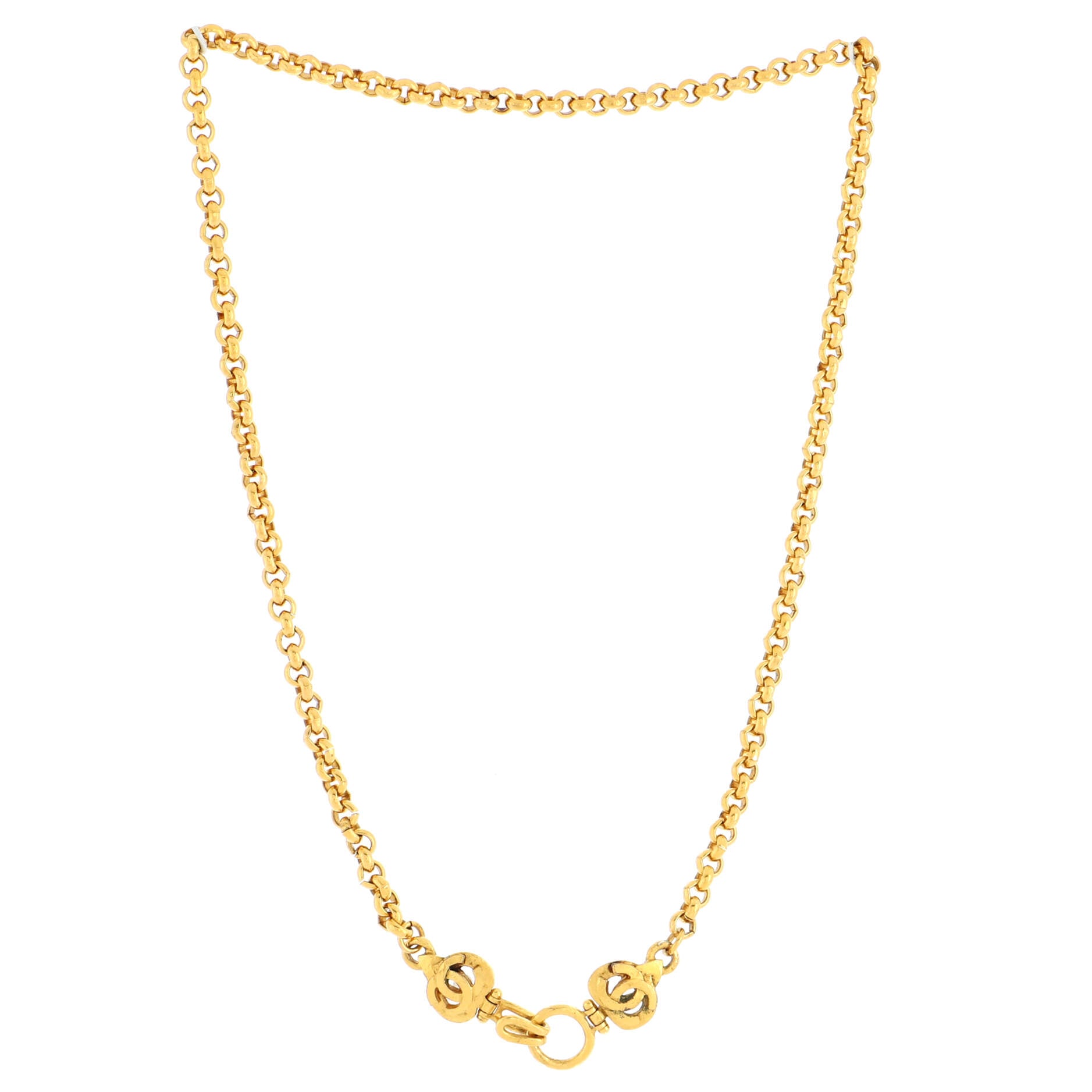 Vintage Heart Clasp Necklace Metal