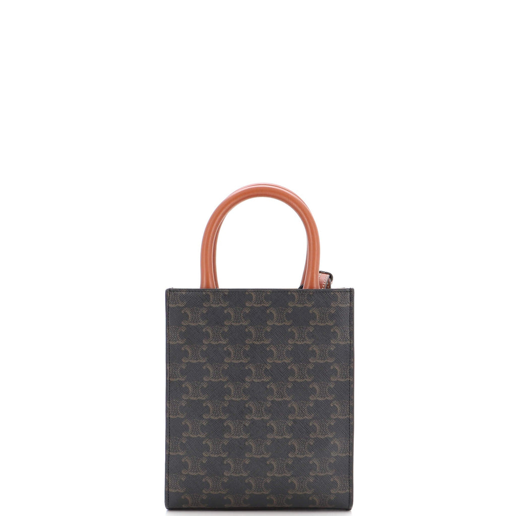 Vertical Cabas Tote Triomphe Coated Canvas Mini