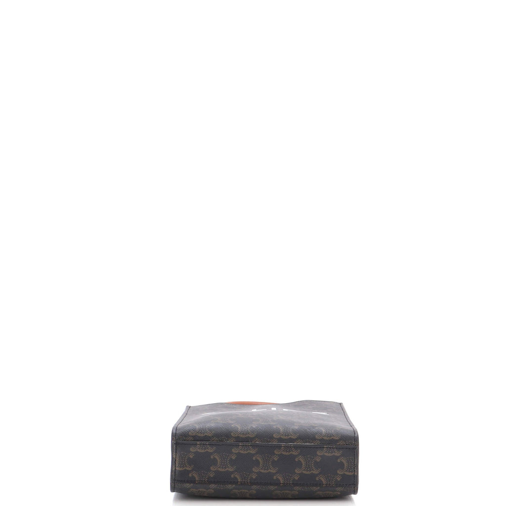 Vertical Cabas Tote Triomphe Coated Canvas Mini