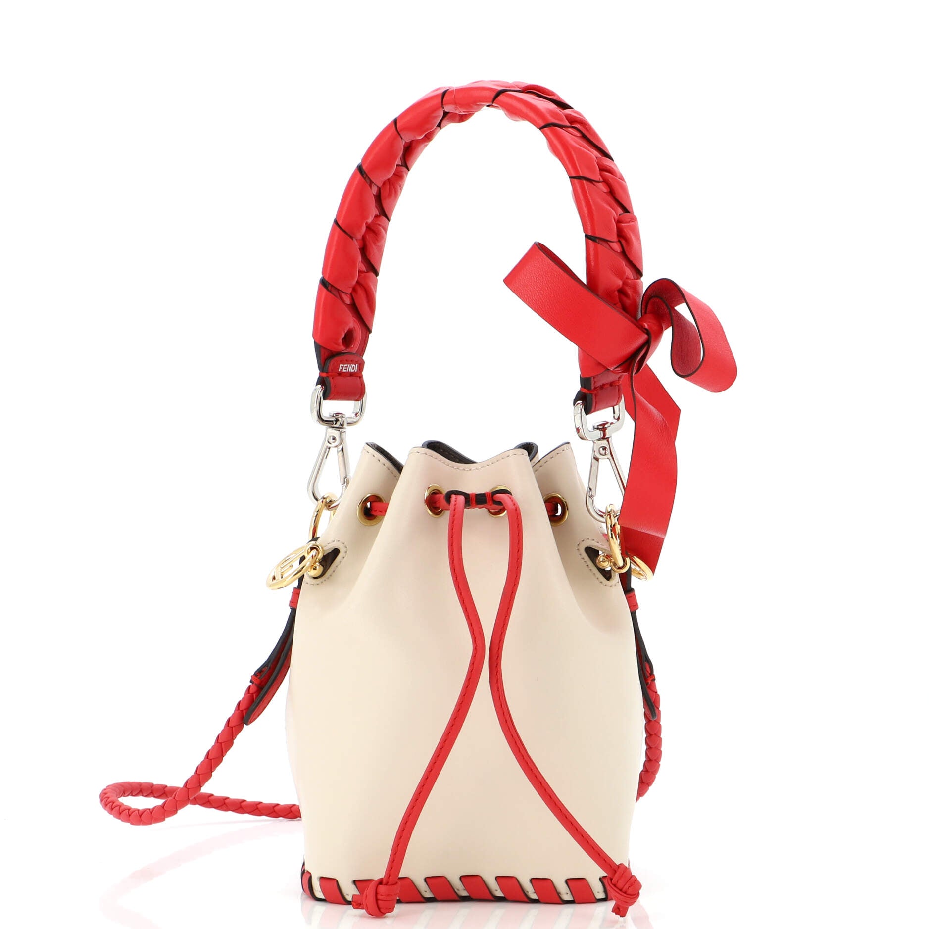 Mon Tresor Bucket Bag Whipstitch Leather Mini