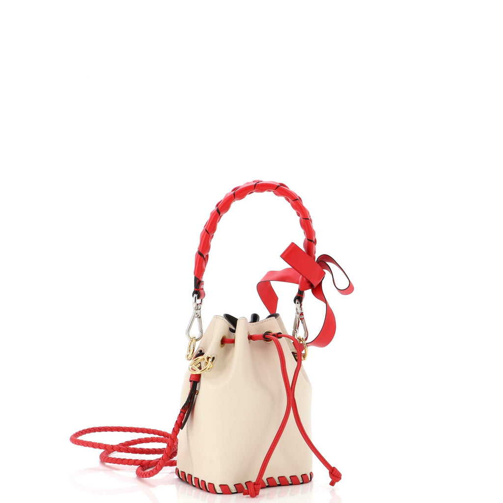 Mon Tresor Bucket Bag Whipstitch Leather Mini