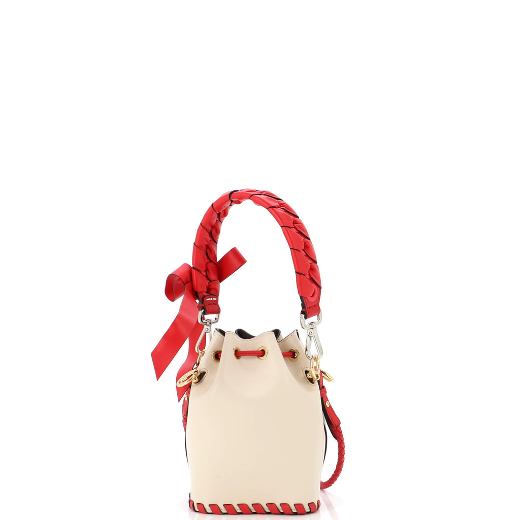 Mon Tresor Bucket Bag Whipstitch Leather Mini