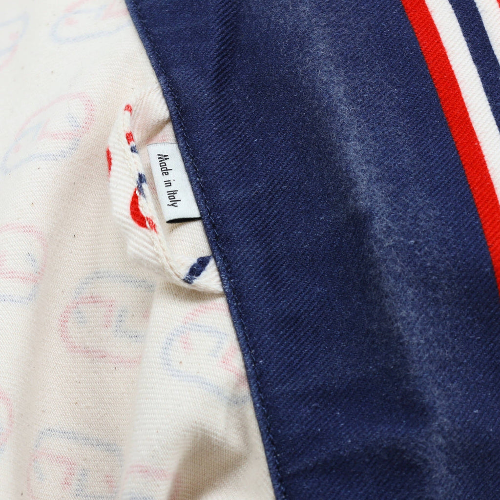 Men's Logo Button Up Jacket Printed Denim