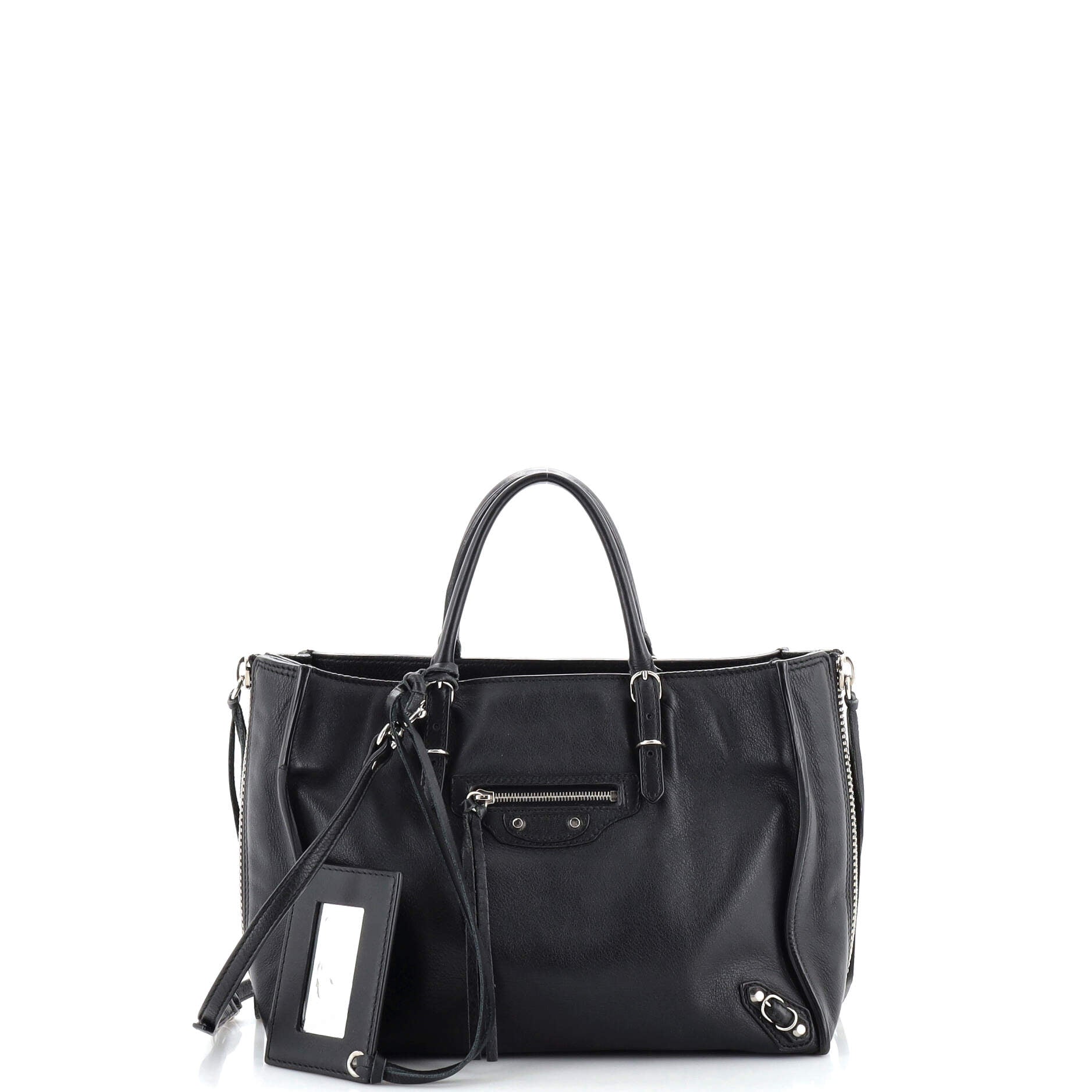 Papier A4 Zip Around Classic Studs Bag Leather Mini