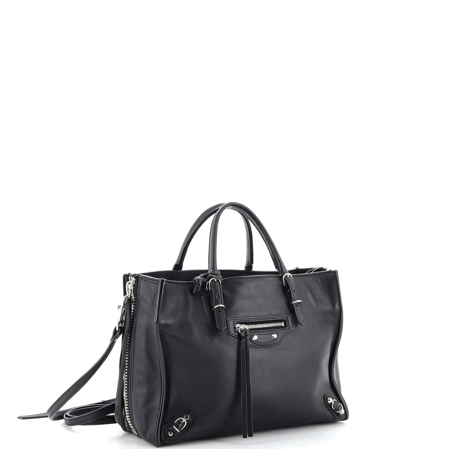 Papier A4 Zip Around Classic Studs Bag Leather Mini
