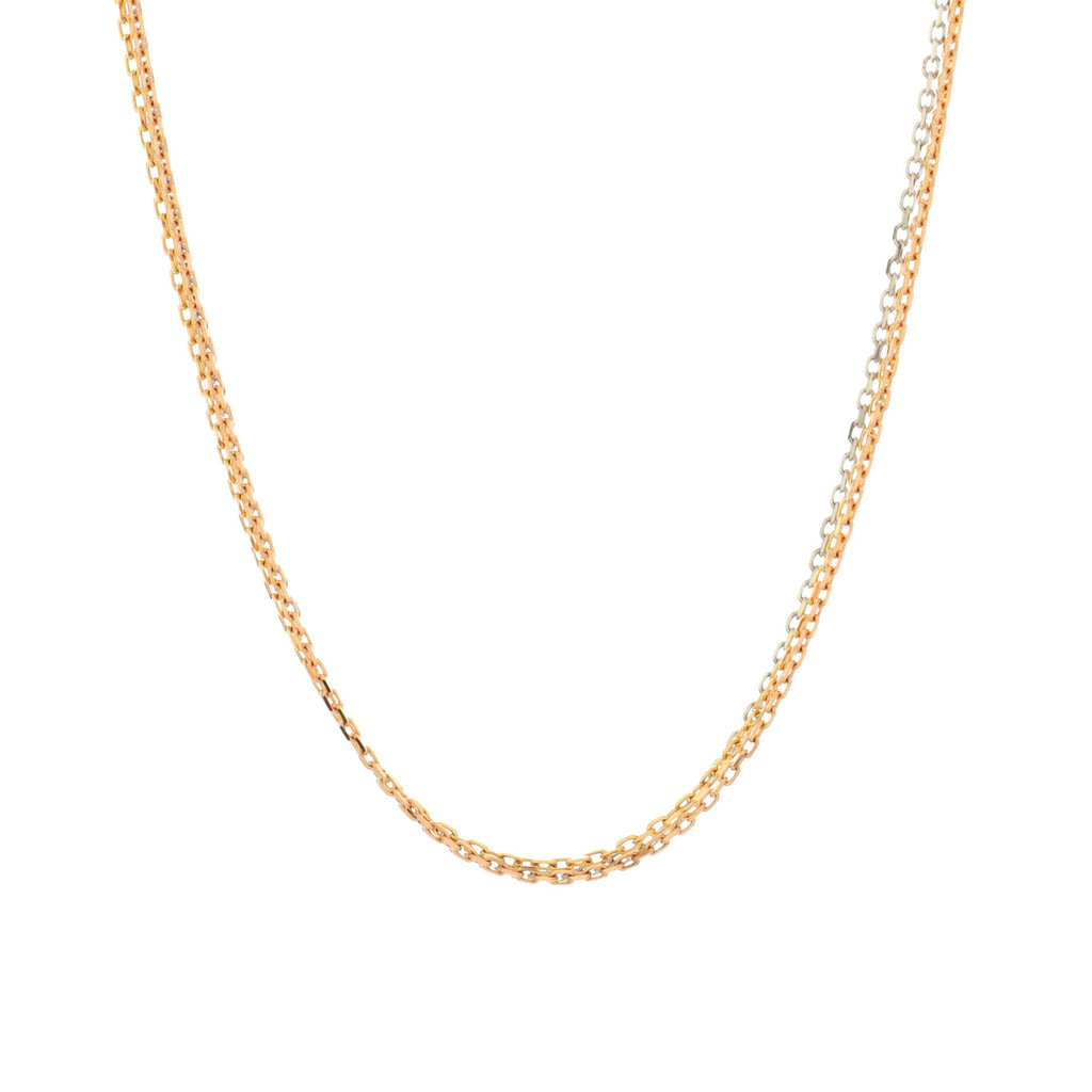 Trinity Chain Necklace 18K Tricolor Gold