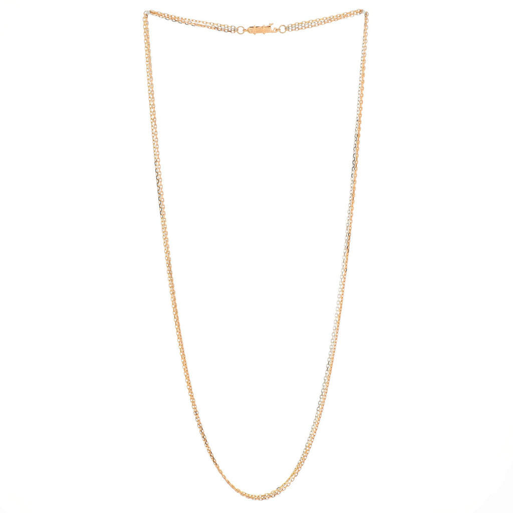 Trinity Chain Necklace 18K Tricolor Gold