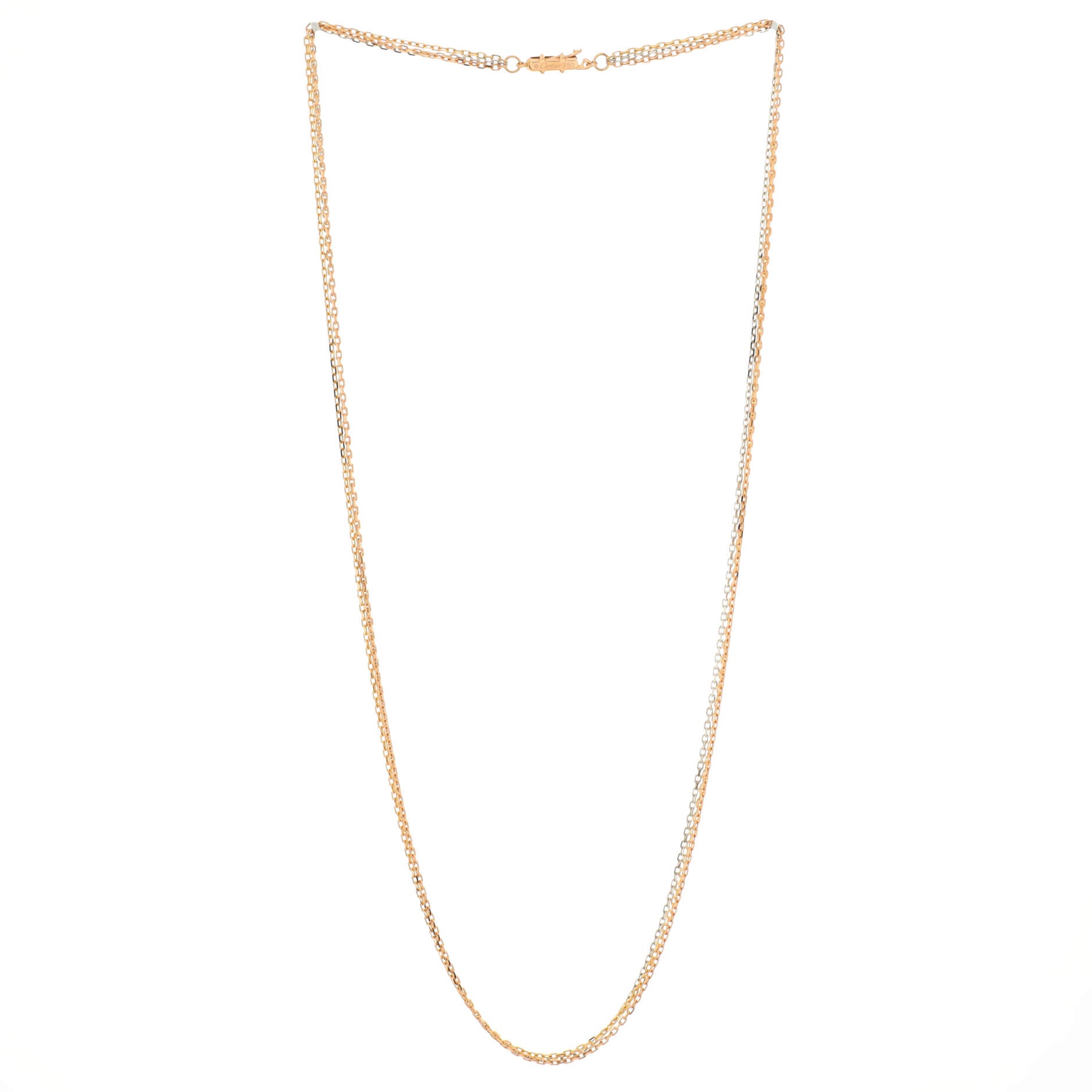 Trinity Chain Necklace 18K Tricolor Gold