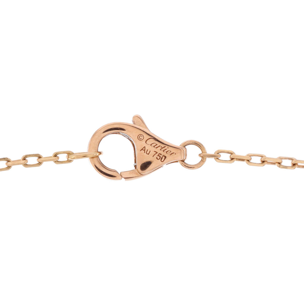 Trinity Pendant Necklace 18K Tricolor Gold with Pave Diamonds Medium