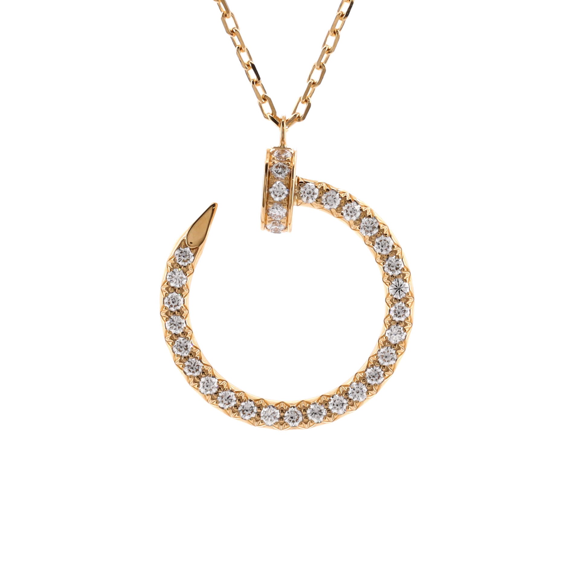 Juste un Clou Pendant Necklace 18K Yellow Gold and Diamonds