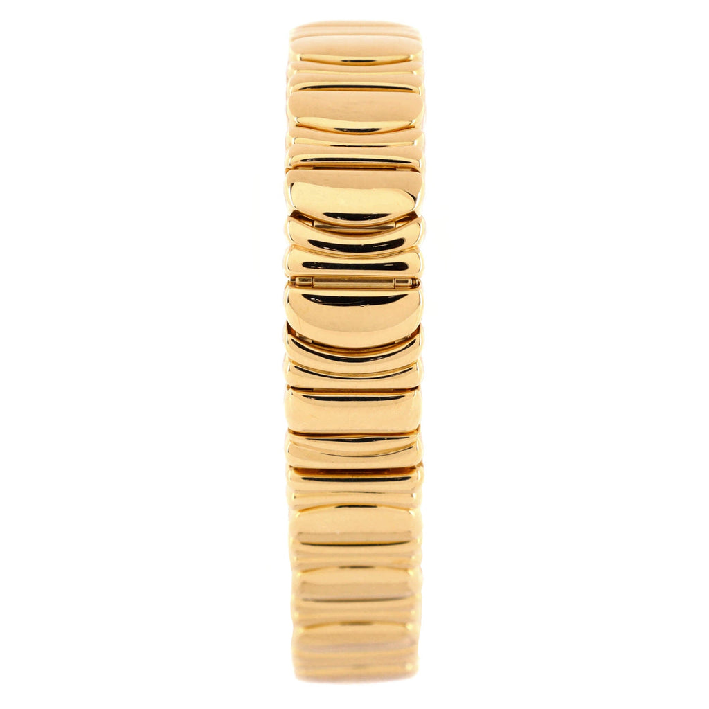 Baignoire Quartz Watch Yellow Gold with Two Row Diamond Bezel 18