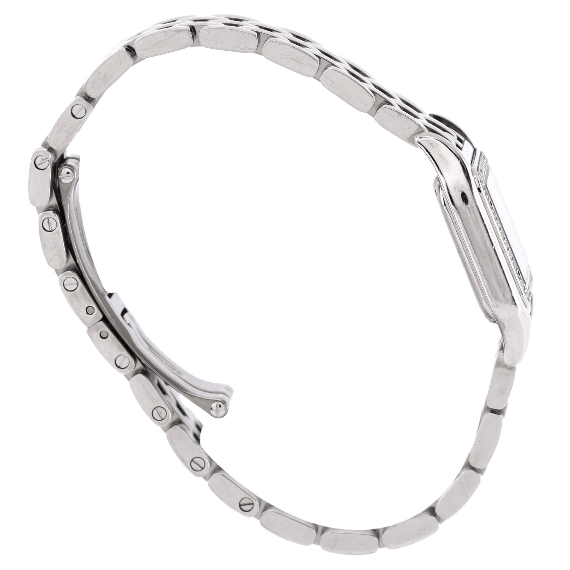 Panthere de Cartier Quartz Watch Stainless Steel with Diamond Bezel 22