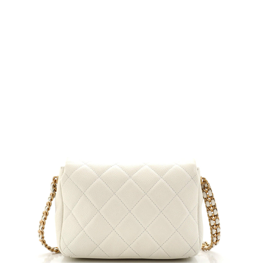 Chain Soul Flap Bag Quilted Caviar Mini