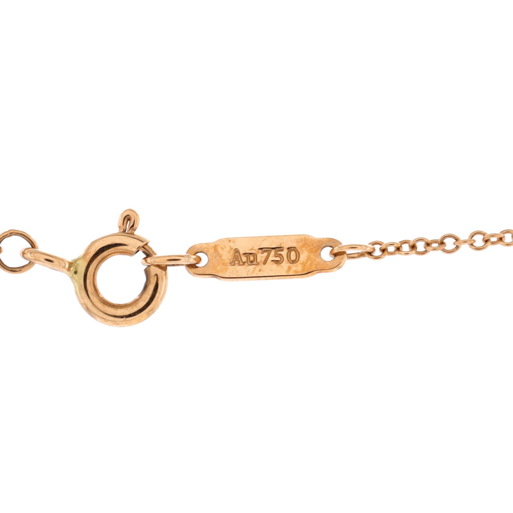 Paper Flowers Pendant Necklace 18K Rose Gold with Pave Diamonds Large