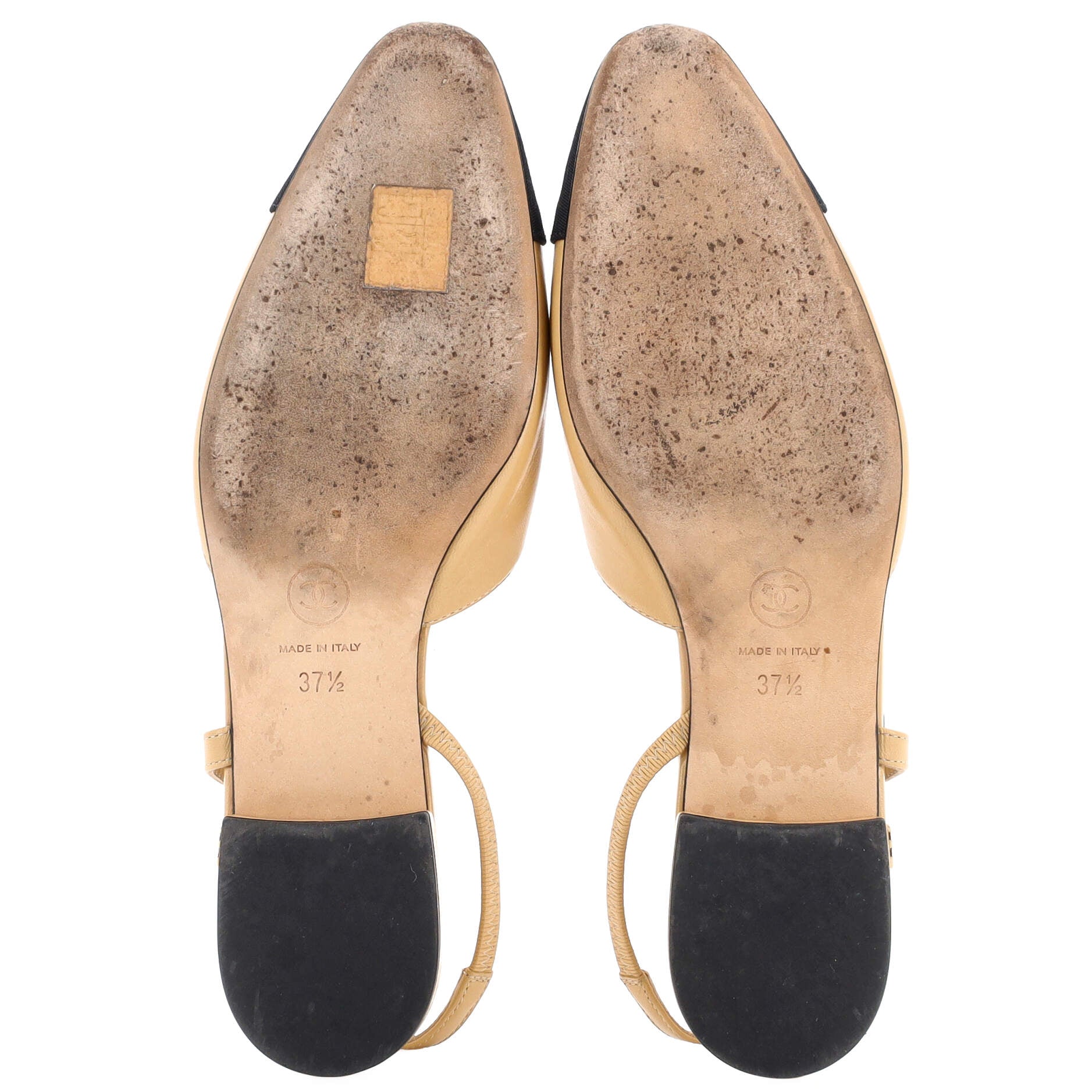 Women's Cap Toe CC Slingback Flats Leather