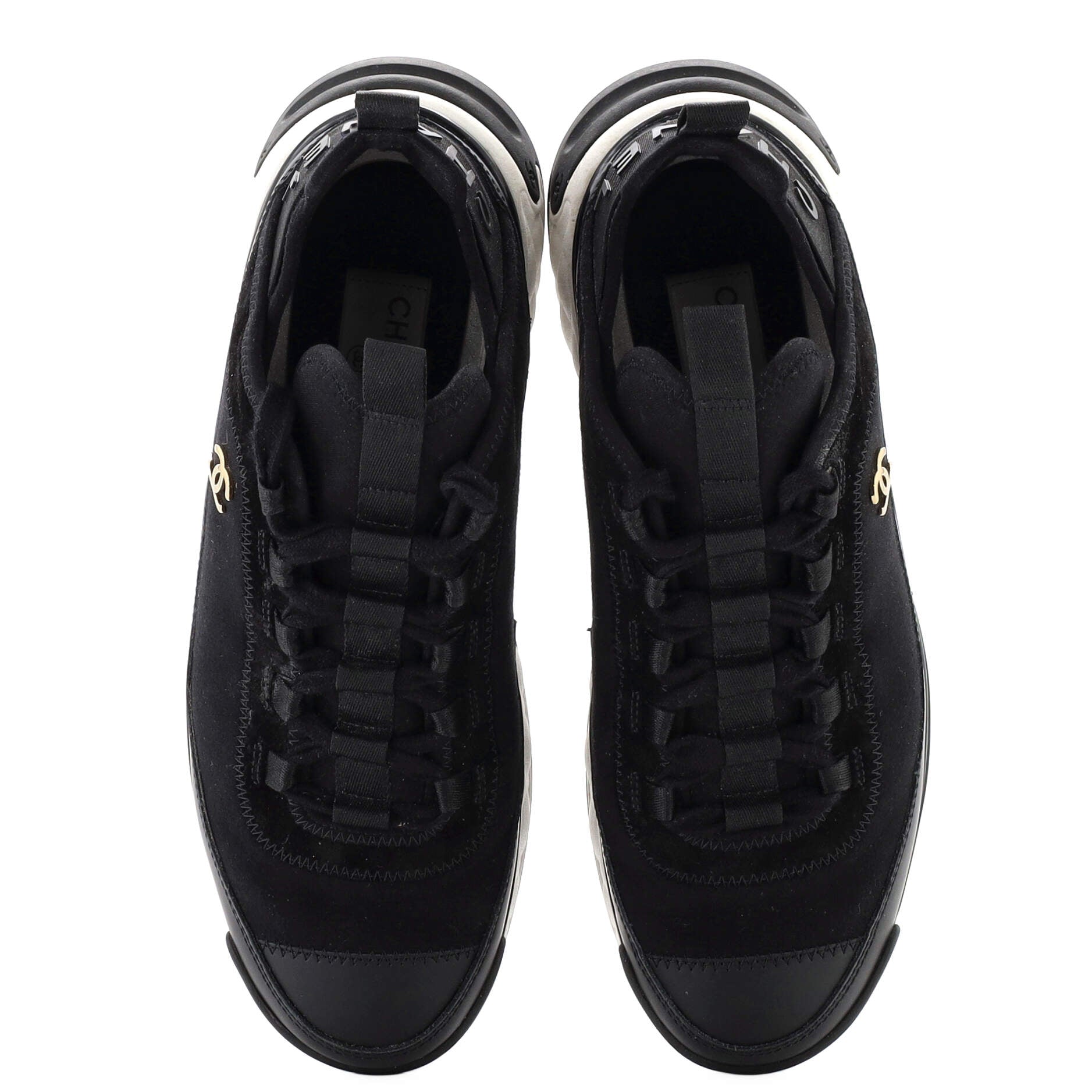 Women's CC Cap Toe Logo Sneakers Suede and Mixed Fibers