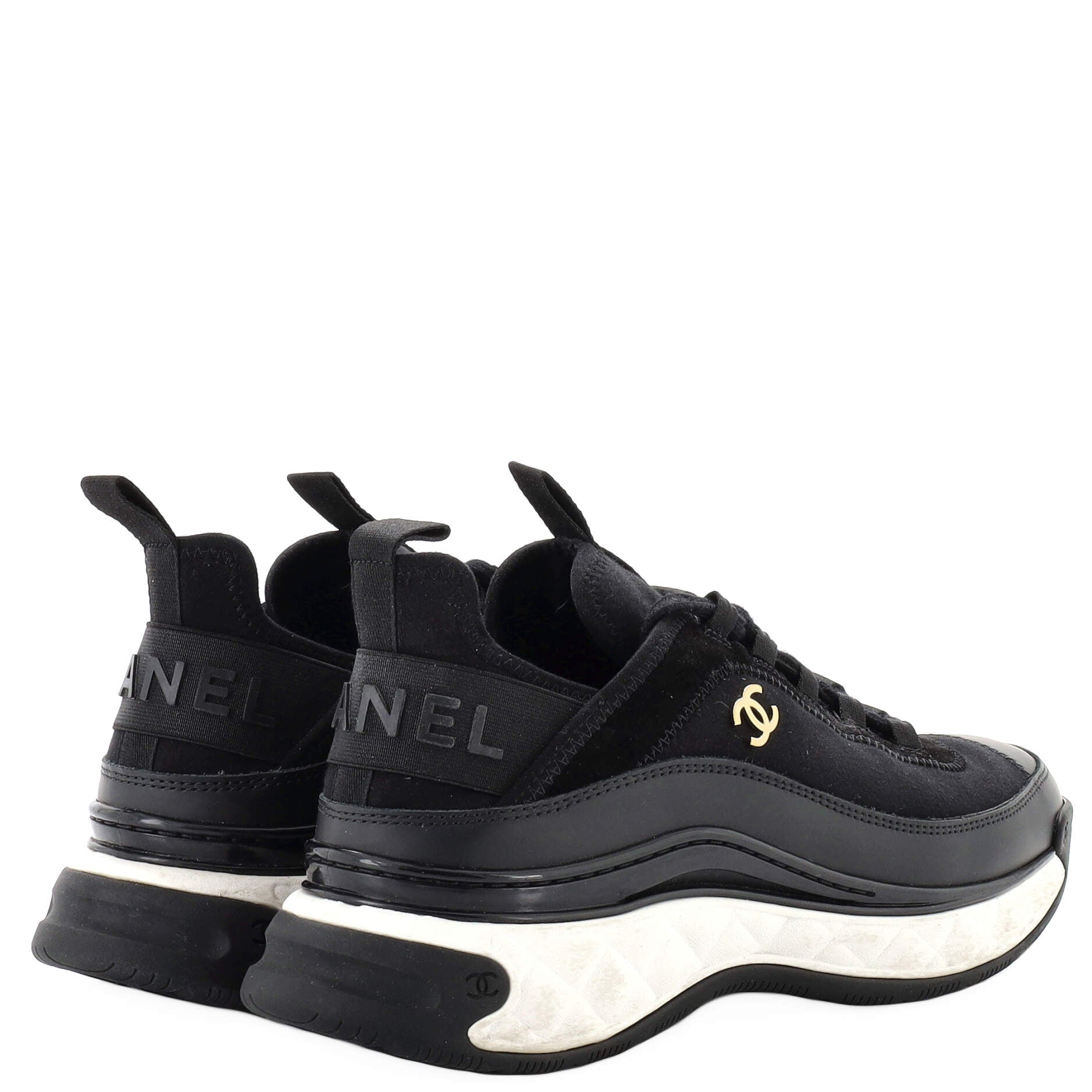 Women's CC Cap Toe Logo Sneakers Suede and Mixed Fibers