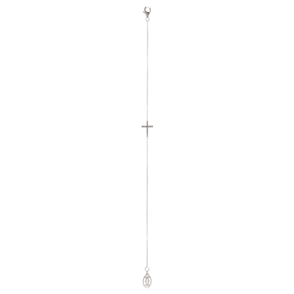 Symbols Cross Bracelet 18K White Gold with Diamonds