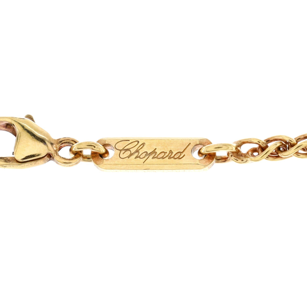 Happy Diamonds Heart Pendant Necklace 18K Yellow Gold and Diamonds