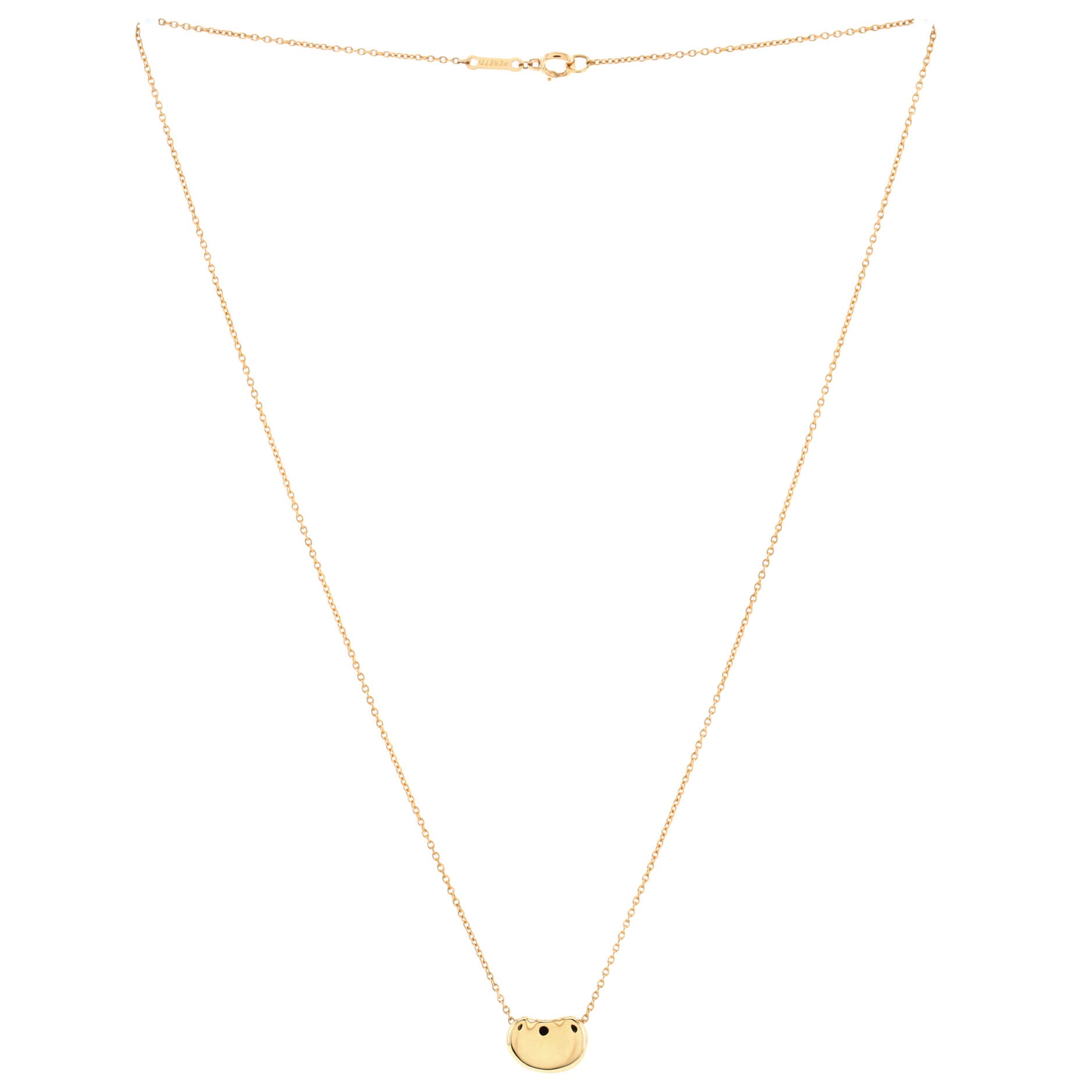 Elsa Peretti Bean Pendant Necklace 18K Yellow Gold 11mm