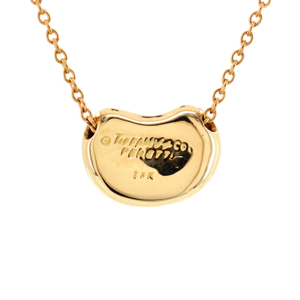 Elsa Peretti Bean Pendant Necklace 18K Yellow Gold 11mm