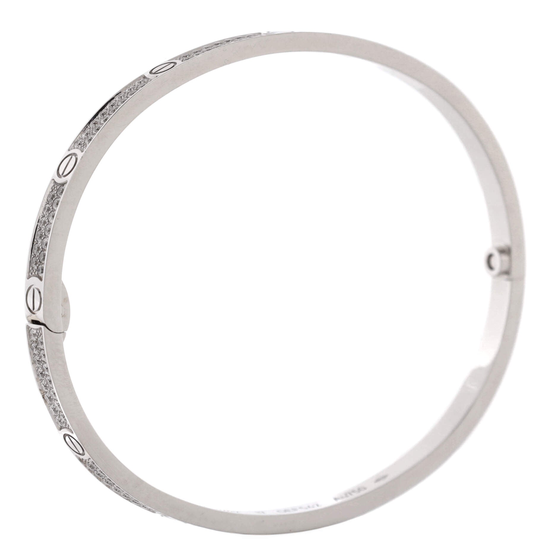 Love Bracelet 18K White Gold with Pave Diamonds Small