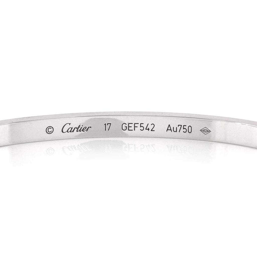 Love Bracelet 18K White Gold with Pave Diamonds Small