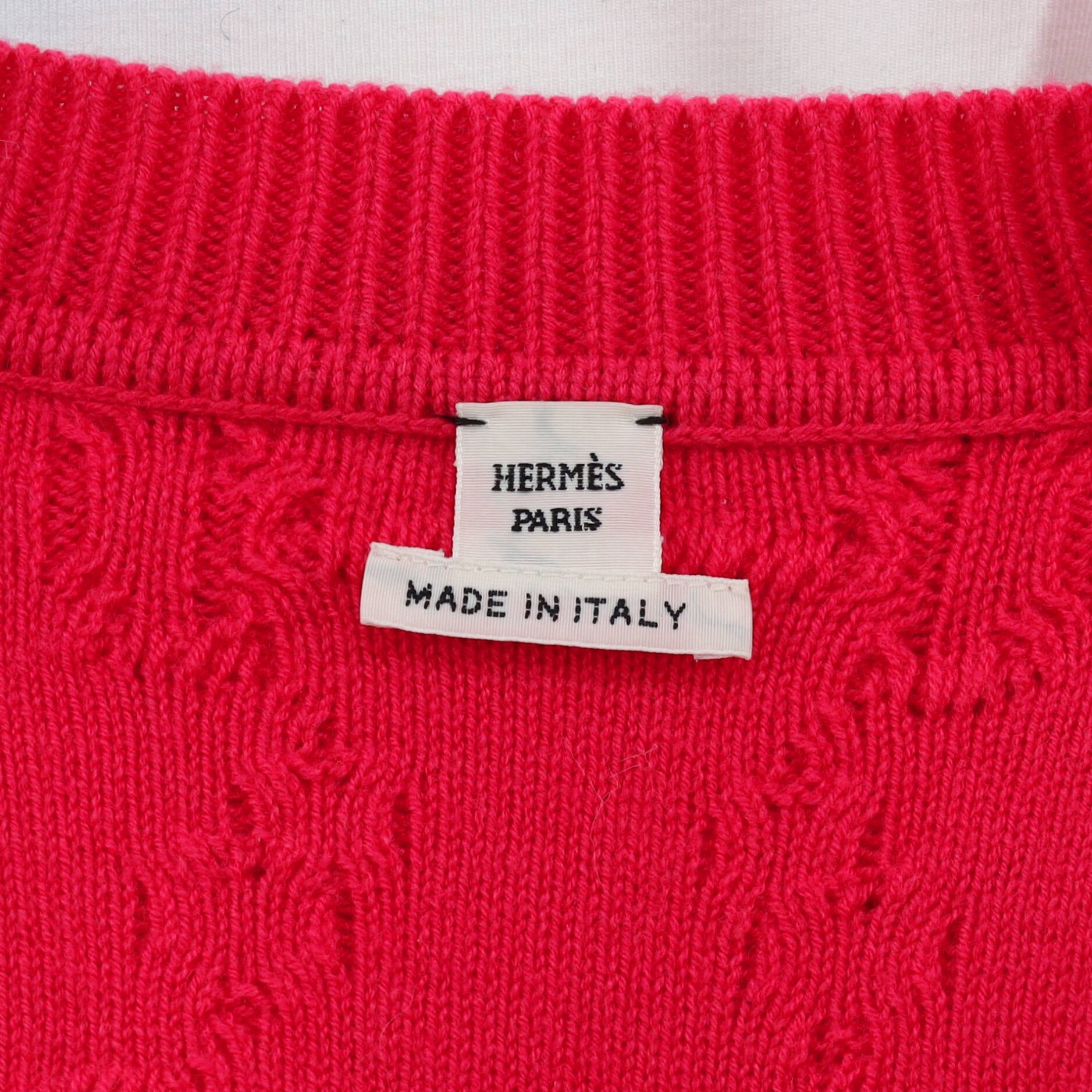 Women's Cable Knit Button Shoulder Sweater Wool and Cashmere