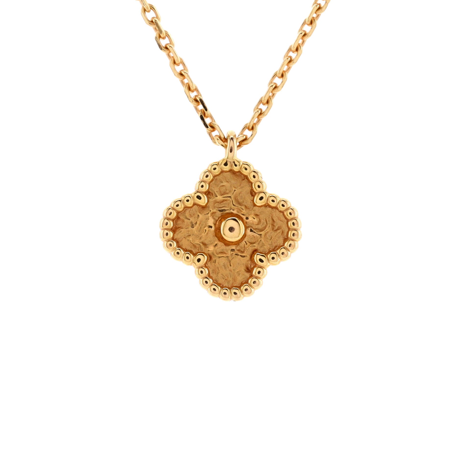 Sweet Alhambra Pendant Necklace 18K Yellow Gold