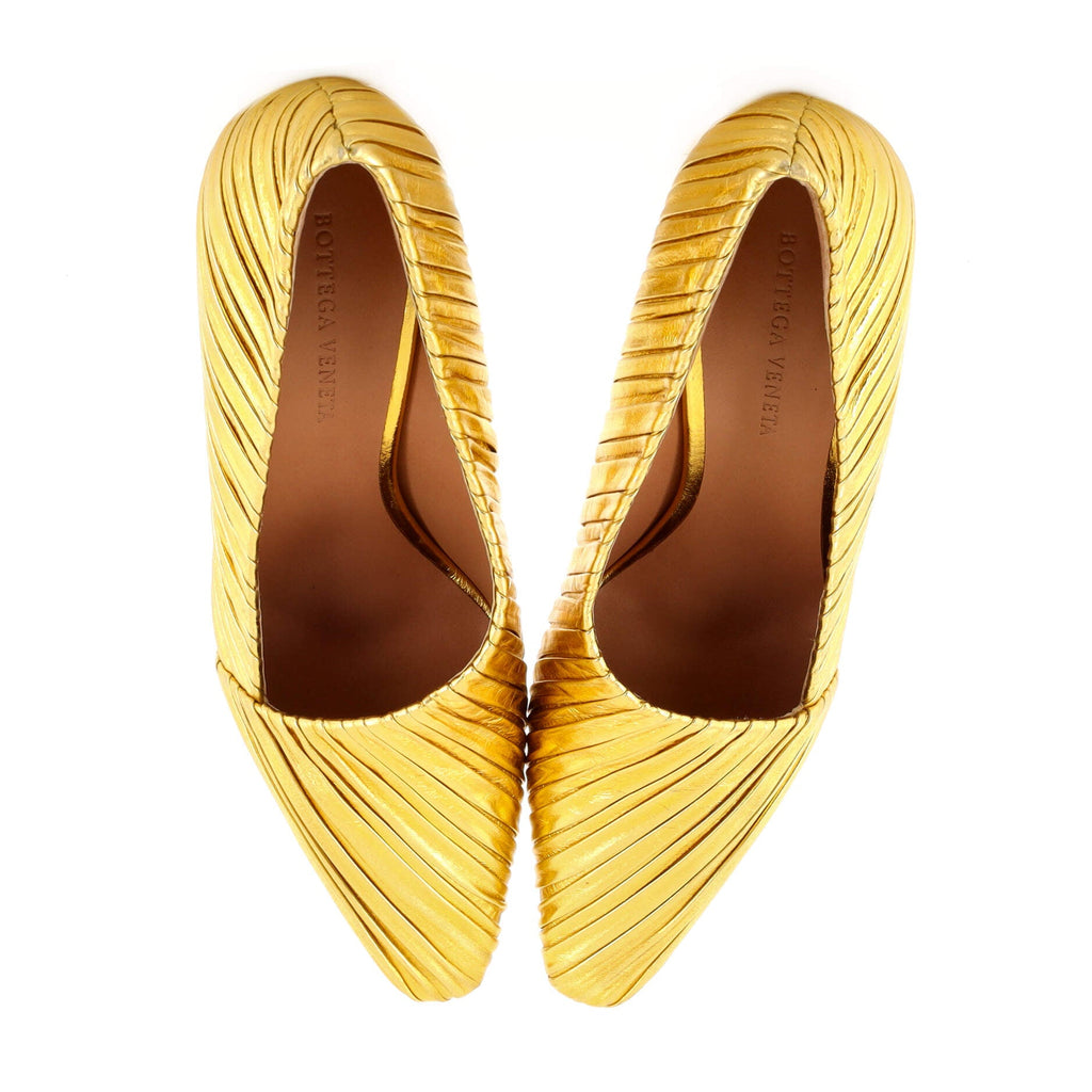 Women's Folded Almond Pumps Lame